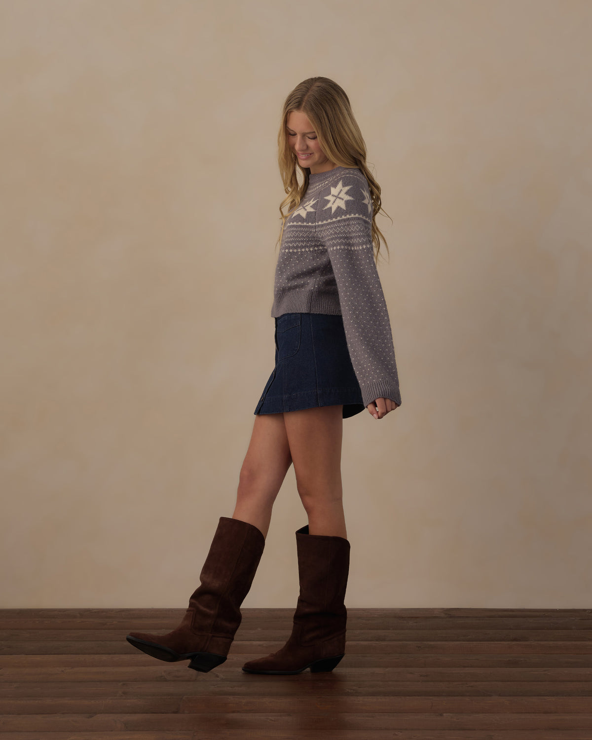 Teen Fair Isle Sweater Slate - Rylee + Cru | Kids Clothes | Trendy Baby Clothes | Modern Infant Outfits |