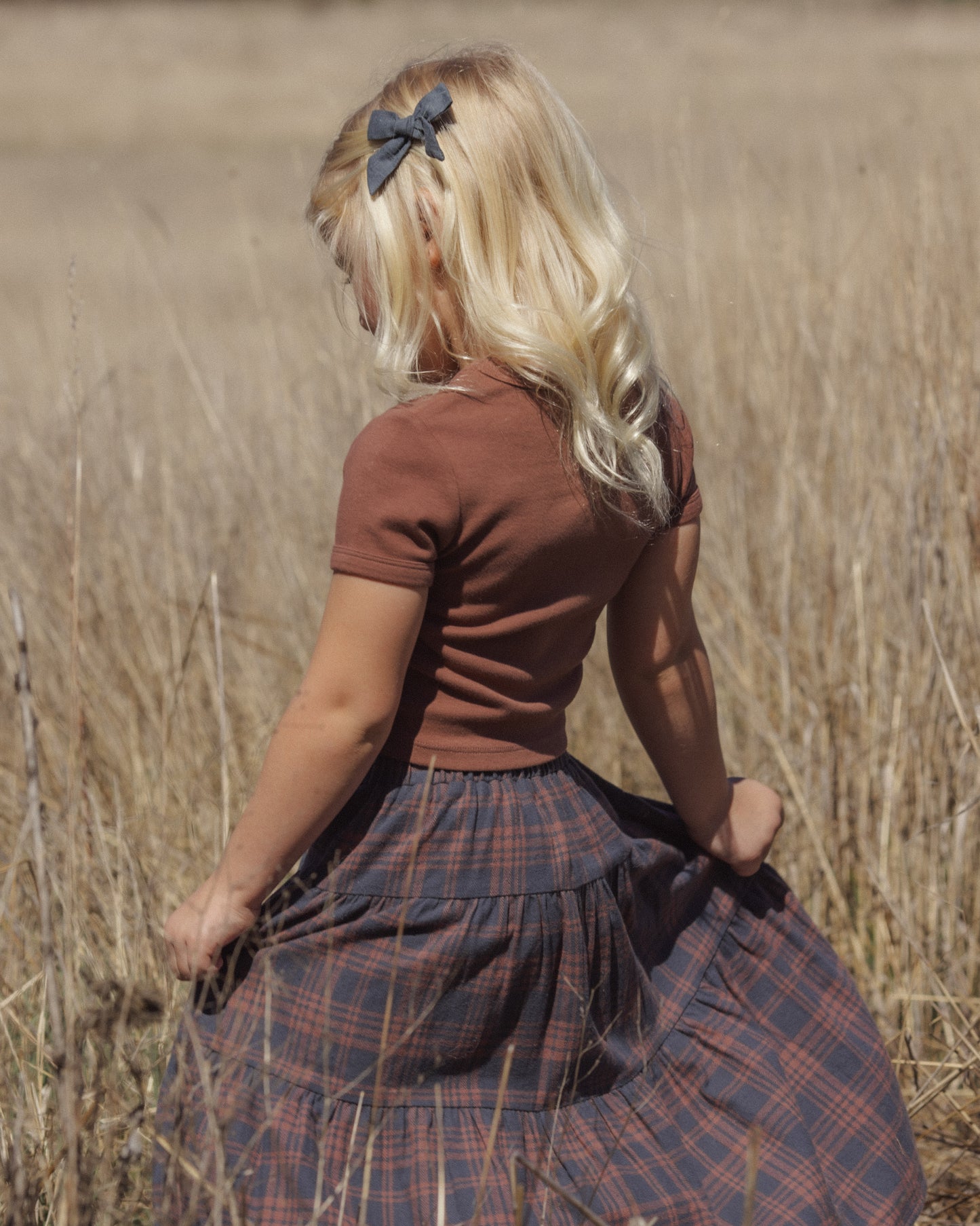 Tiered Midi Skirt Midnight Plaid - Rylee + Cru | Kids Clothes | Trendy Baby Clothes | Modern Infant Outfits |