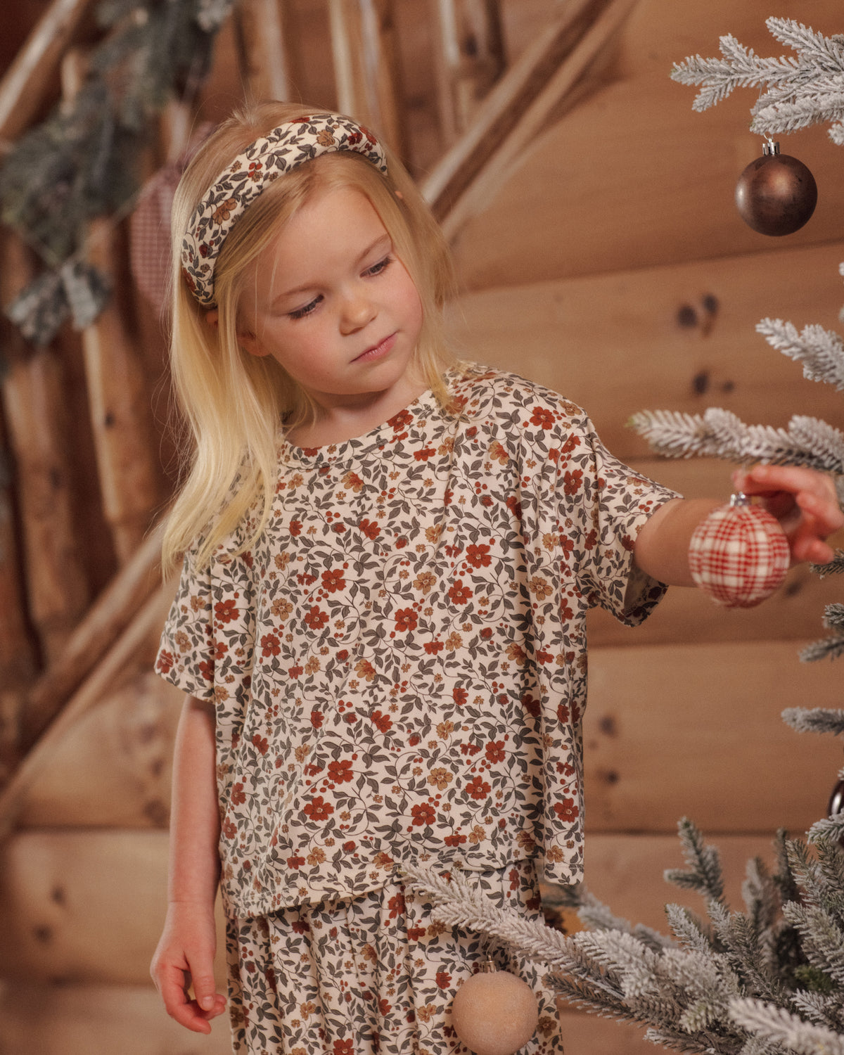 Ruthie Set Holiday Floral - Rylee + Cru | Kids Clothes | Trendy Baby Clothes | Modern Infant Outfits |