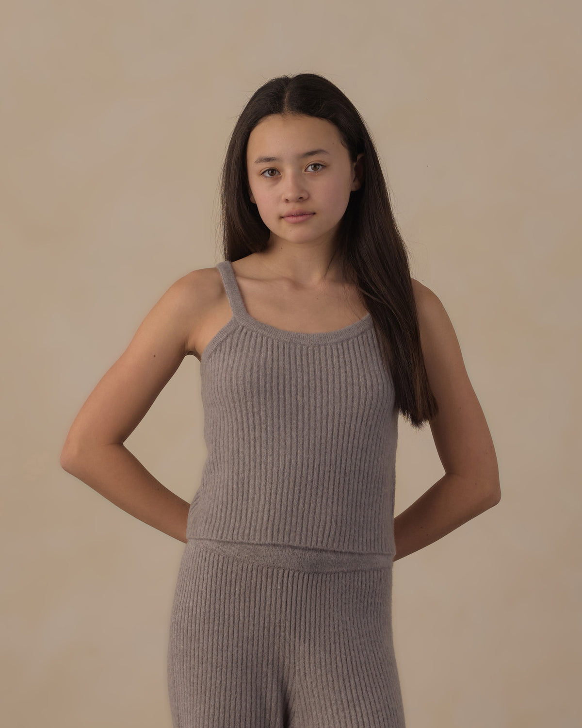 Teen Fuzzy Knit Lounge Set Dusty Blue - Rylee + Cru | Kids Clothes | Trendy Baby Clothes | Modern Infant Outfits |