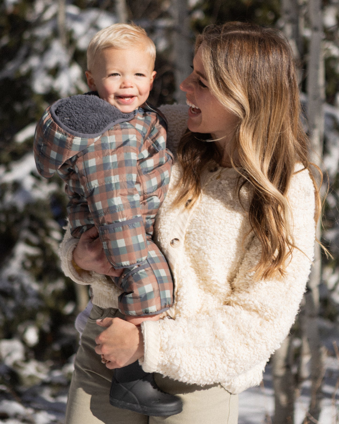 Cedar Puffer Suit Midnight Check - Rylee + Cru | Kids Clothes | Trendy Baby Clothes | Modern Infant Outfits |
