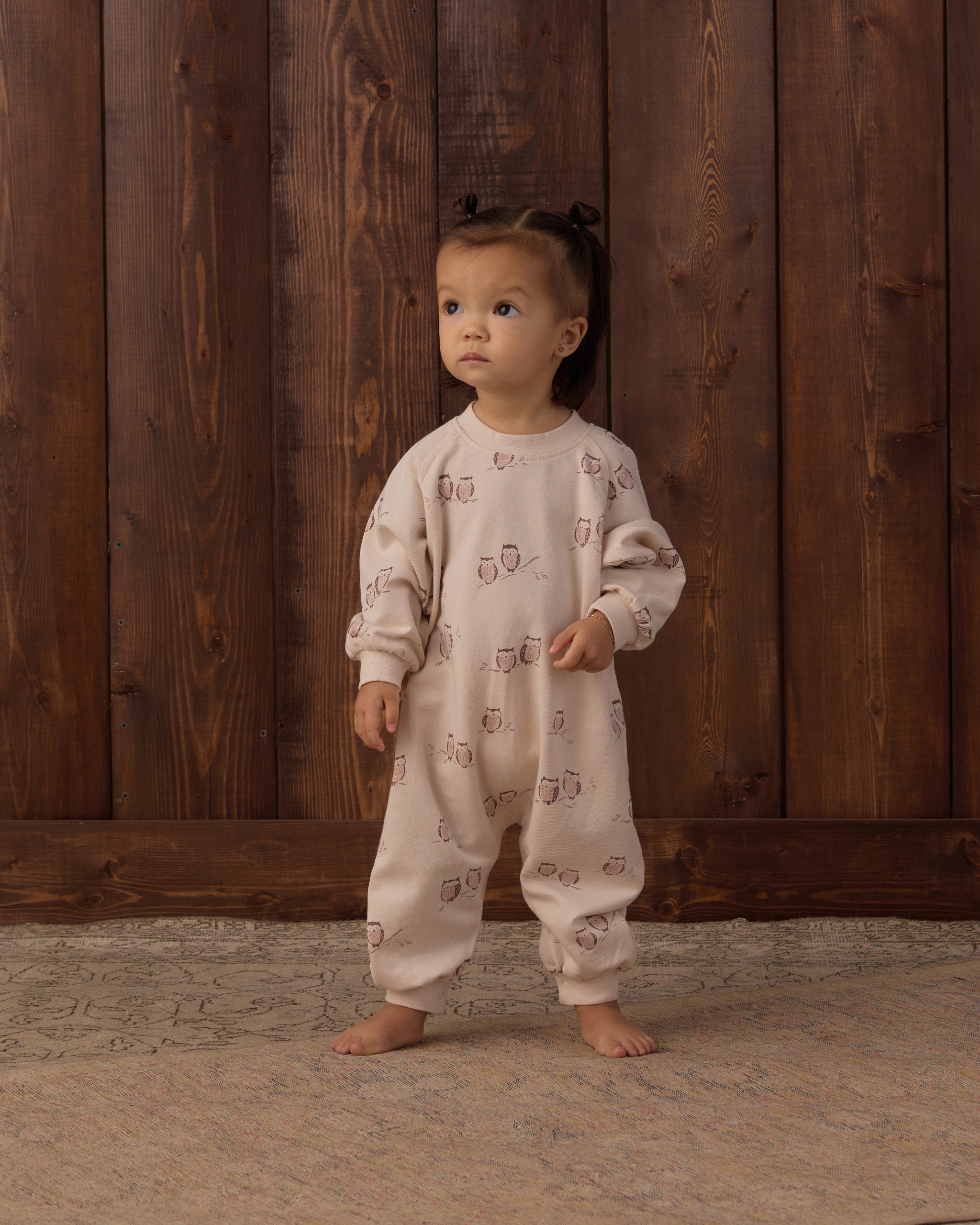 Raglan Jumpsuit Owls - Rylee + Cru | Kids Clothes | Trendy Baby Clothes | Modern Infant Outfits |