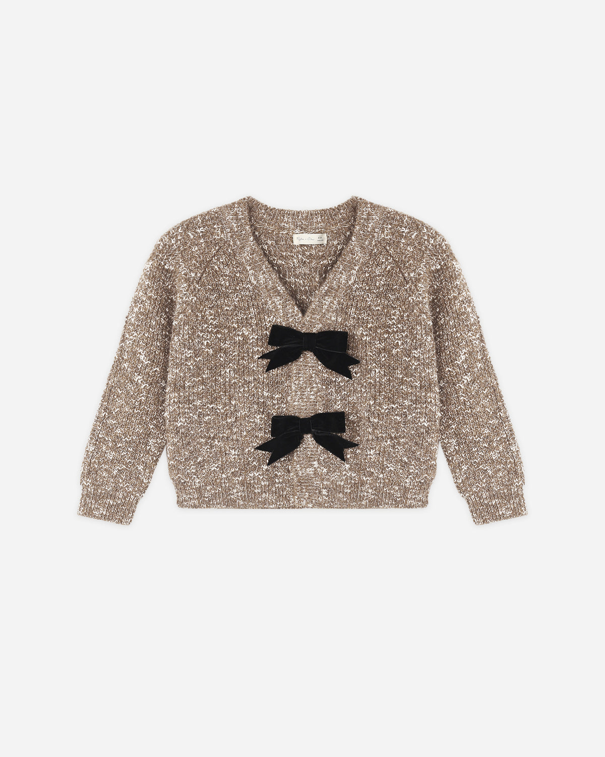 Bow Cardigan Heathered Stone - Rylee + Cru | Kids Clothes | Trendy Baby Clothes | Modern Infant Outfits |