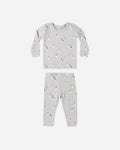 Bamboo Pajama Set Snowman - Rylee + Cru | Kids Clothes | Trendy Baby Clothes | Modern Infant Outfits |