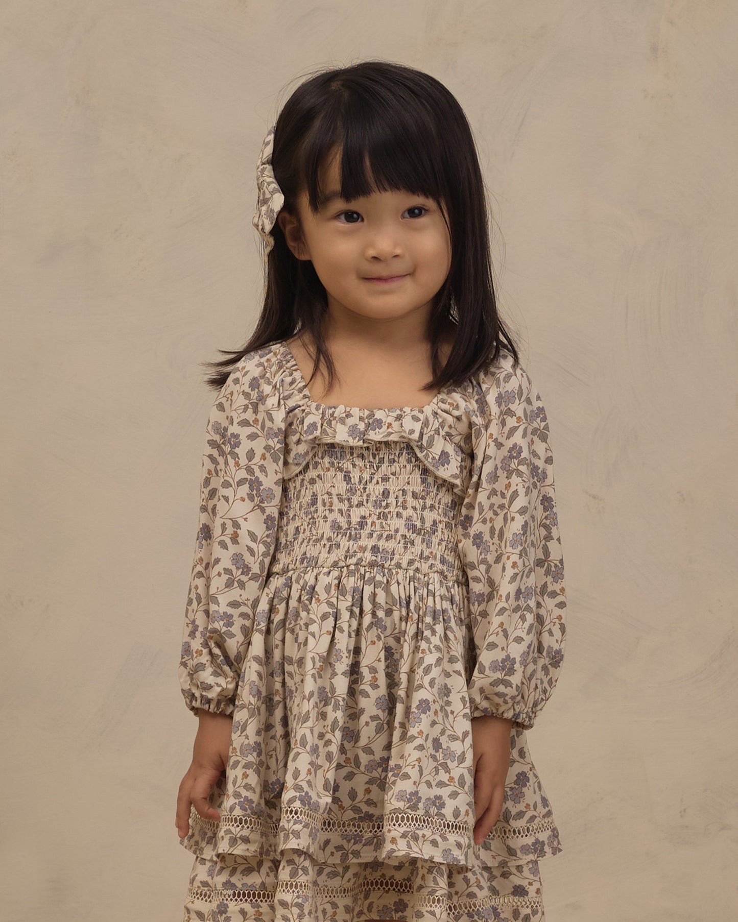 Elodie Dress Blue Garden - Rylee + Cru | Kids Clothes | Trendy Baby Clothes | Modern Infant Outfits |