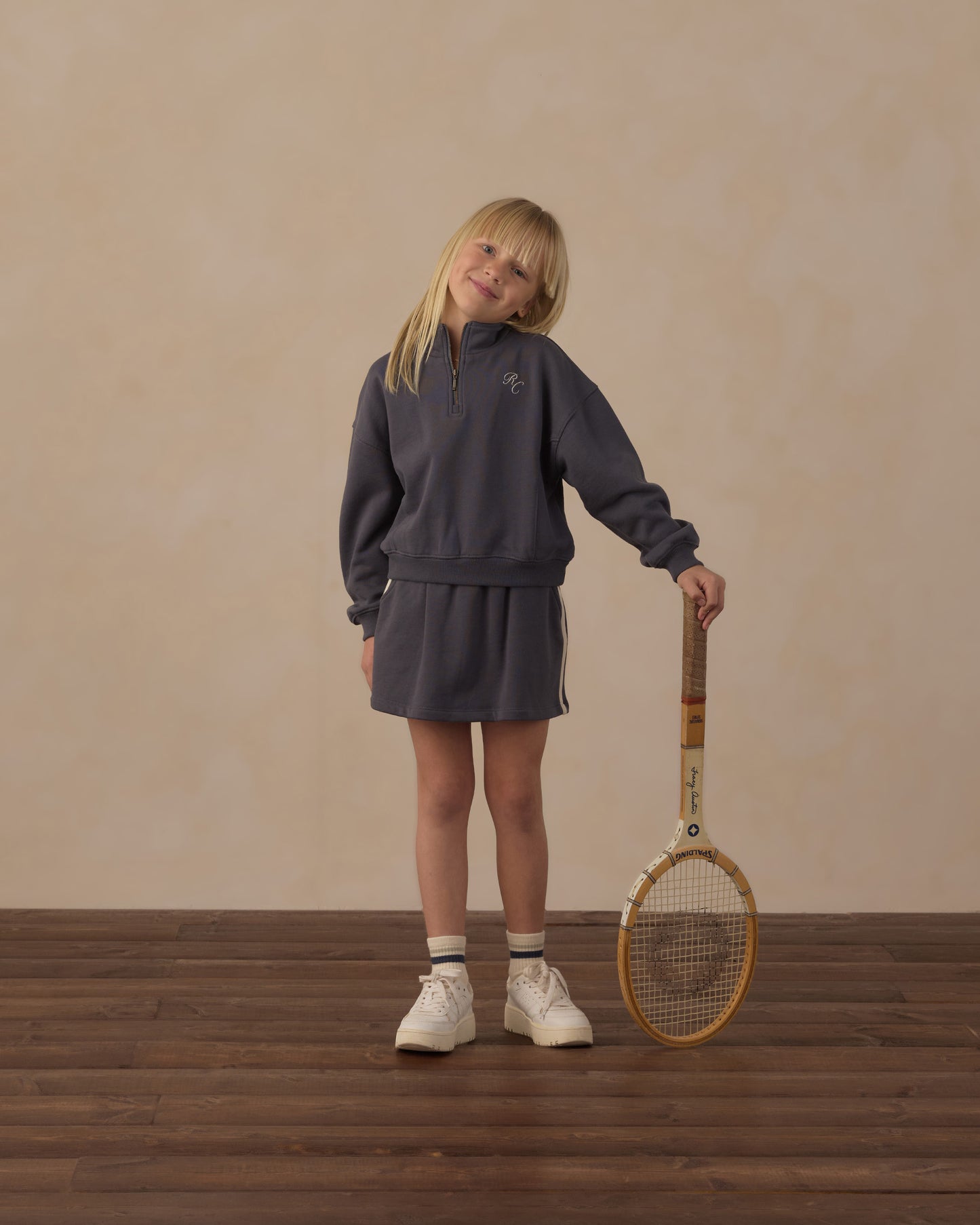 Half Zip Sweatshirt Midnight - Rylee + Cru | Kids Clothes | Trendy Baby Clothes | Modern Infant Outfits |
