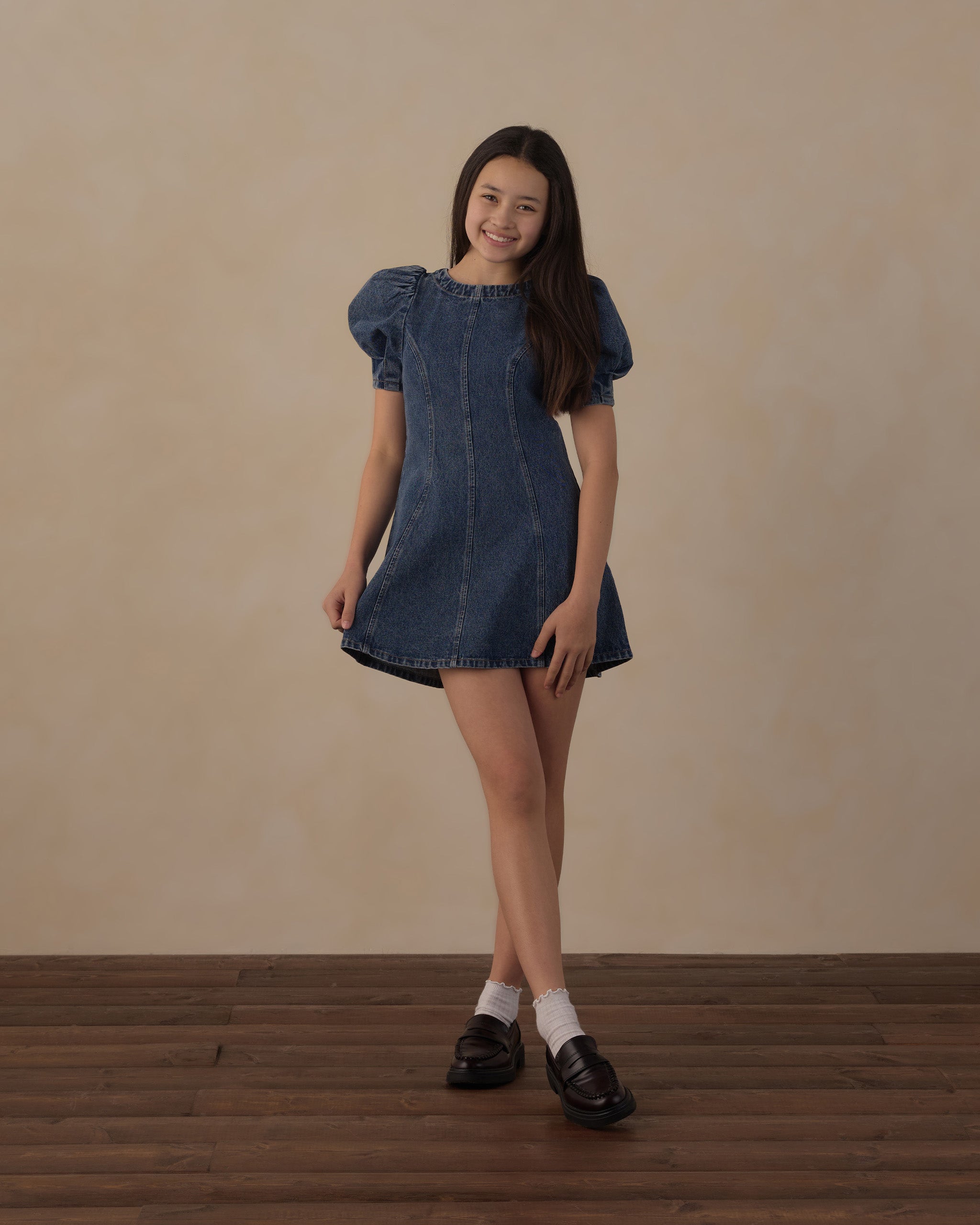 Teen Levi Mini Dress Indigo - Rylee + Cru | Kids Clothes | Trendy Baby Clothes | Modern Infant Outfits |
