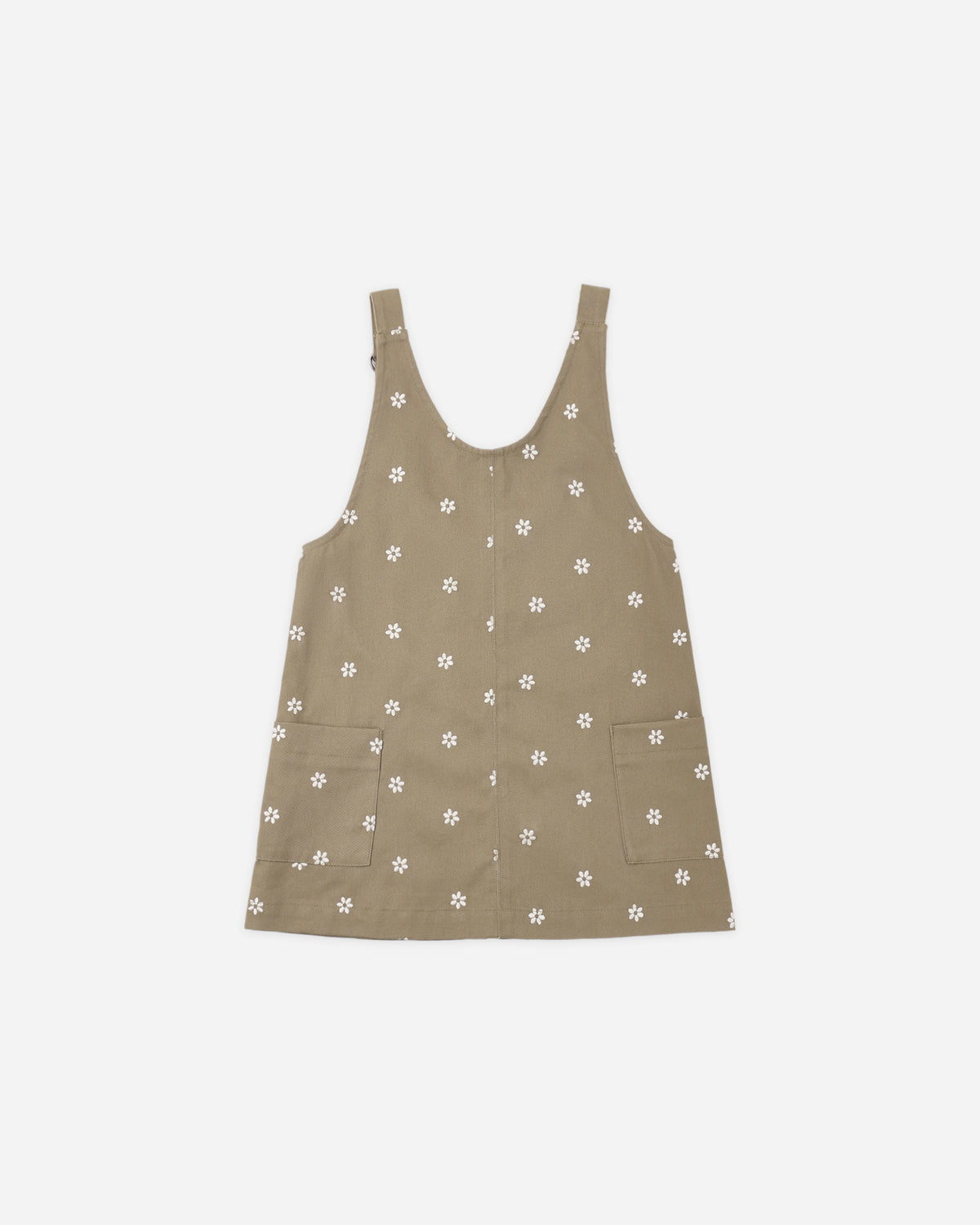 V-Neck Overall Dress Embroidered Daisies - Rylee + Cru | Kids Clothes | Trendy Baby Clothes | Modern Infant Outfits |