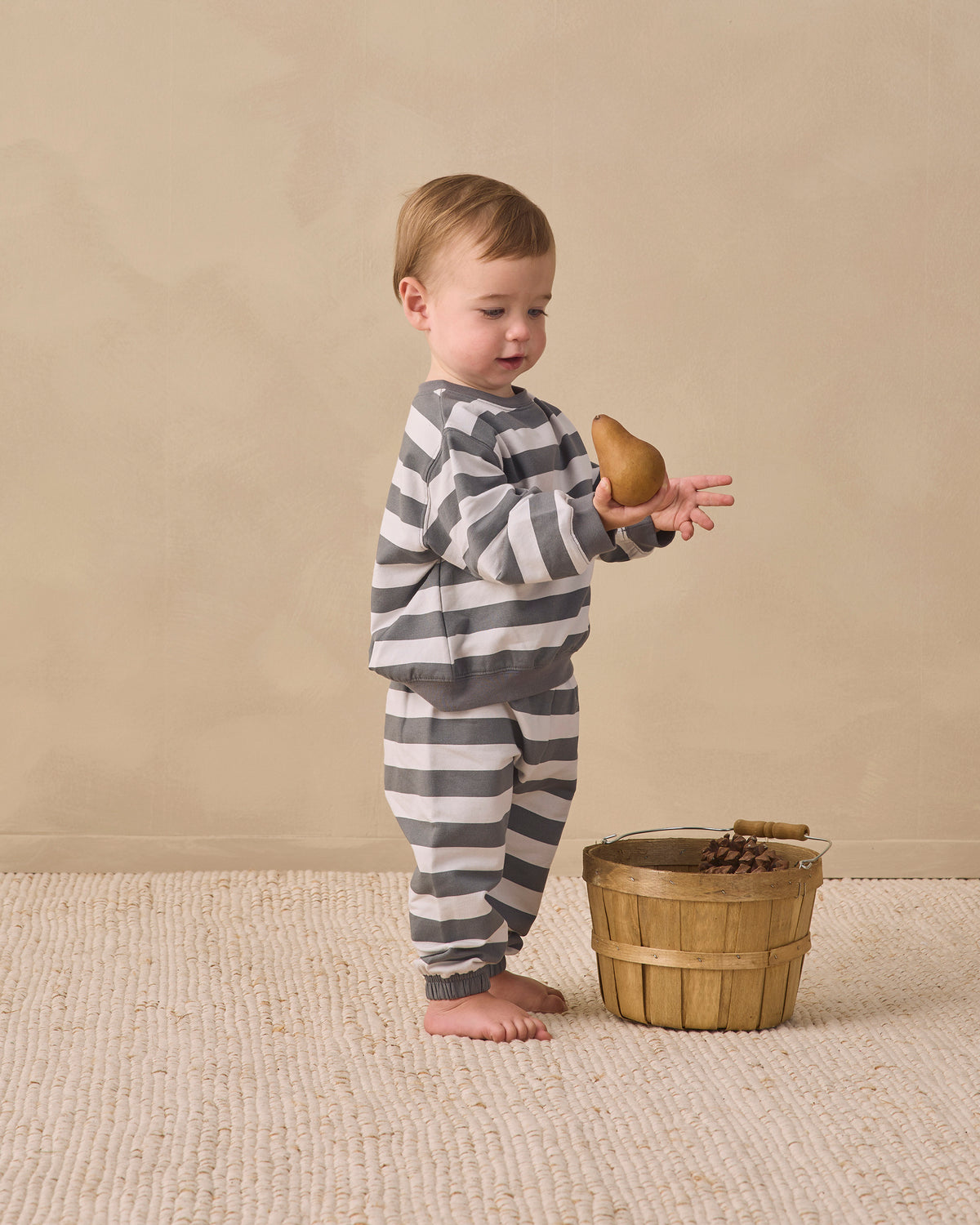 Oversized Crew Sweatshirt Midnight Stripe - Rylee + Cru | Kids Clothes | Trendy Baby Clothes | Modern Infant Outfits |