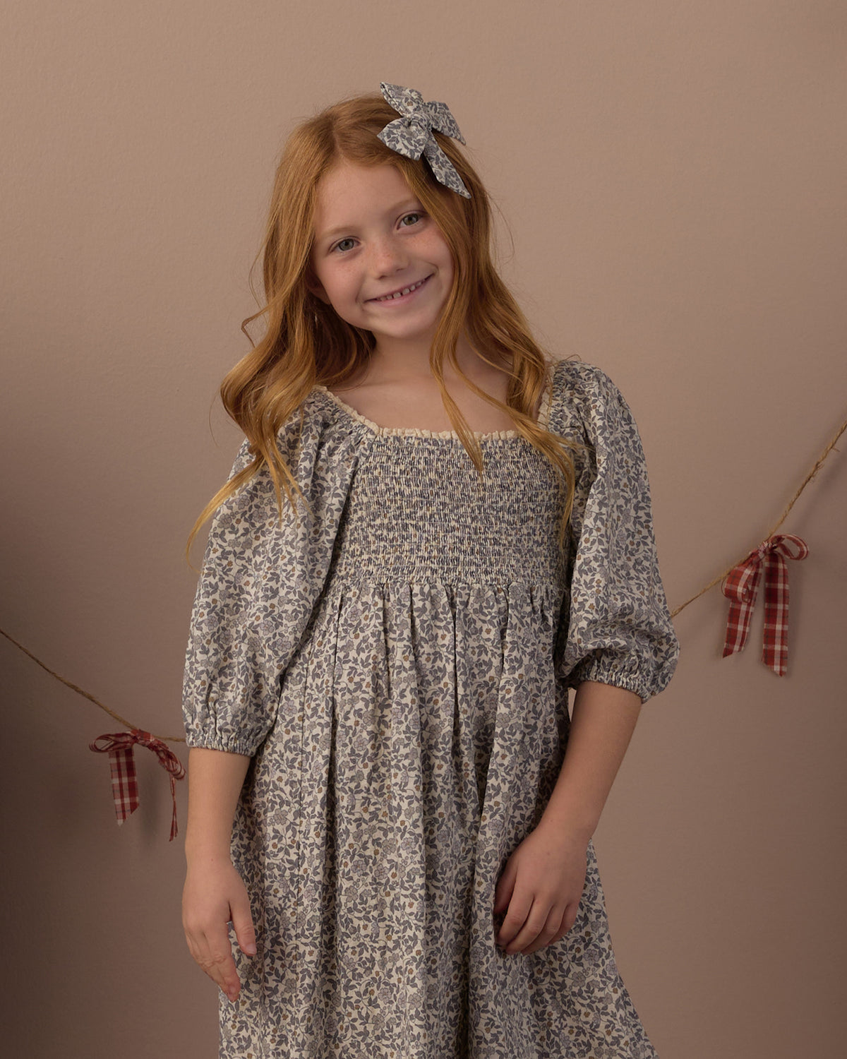 Bow Slate Floral - Rylee + Cru | Kids Clothes | Trendy Baby Clothes | Modern Infant Outfits |