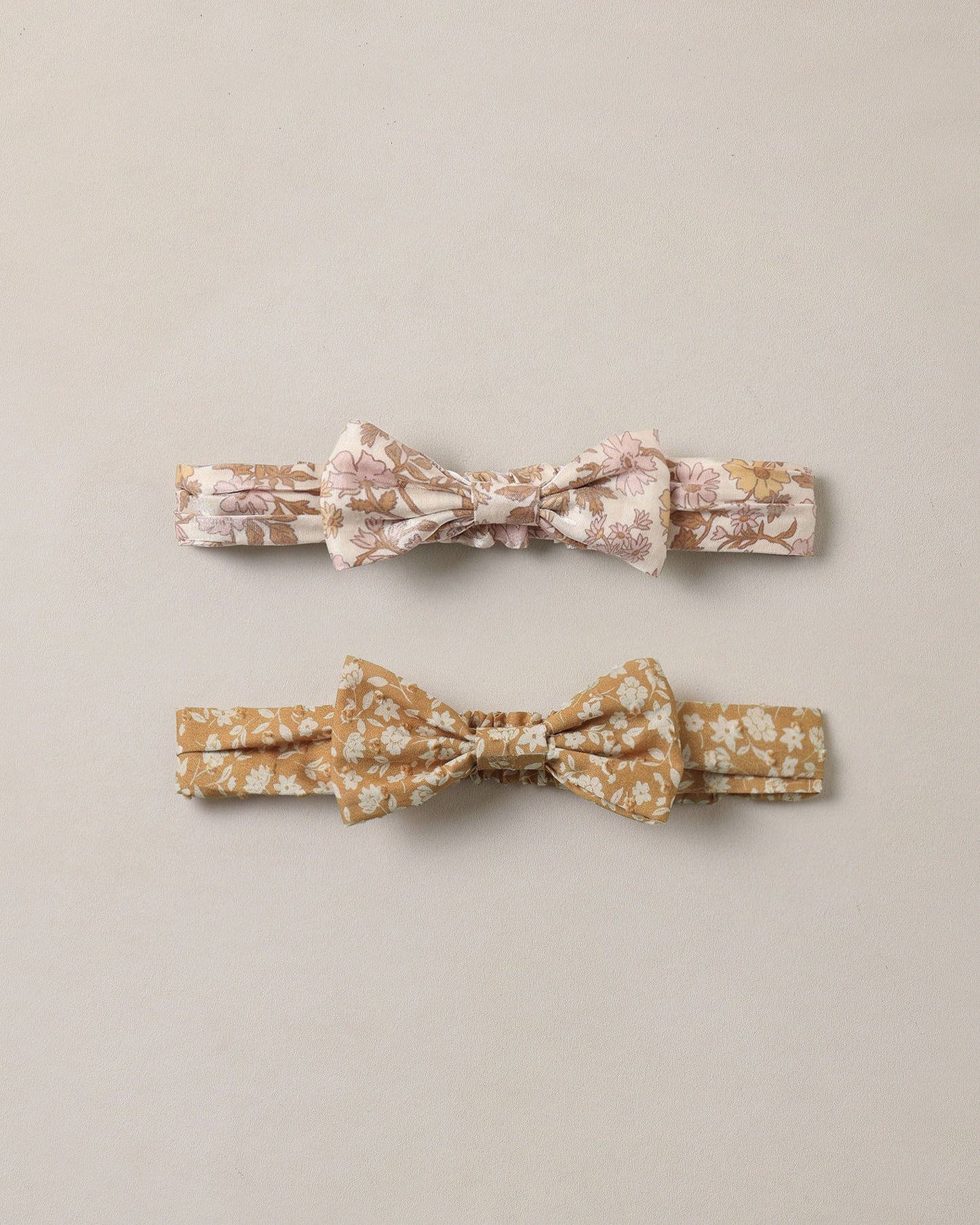 Baby Bow Headband Set Golden Floral, Wildflower - Rylee + Cru | Kids Clothes | Trendy Baby Clothes | Modern Infant Outfits |
