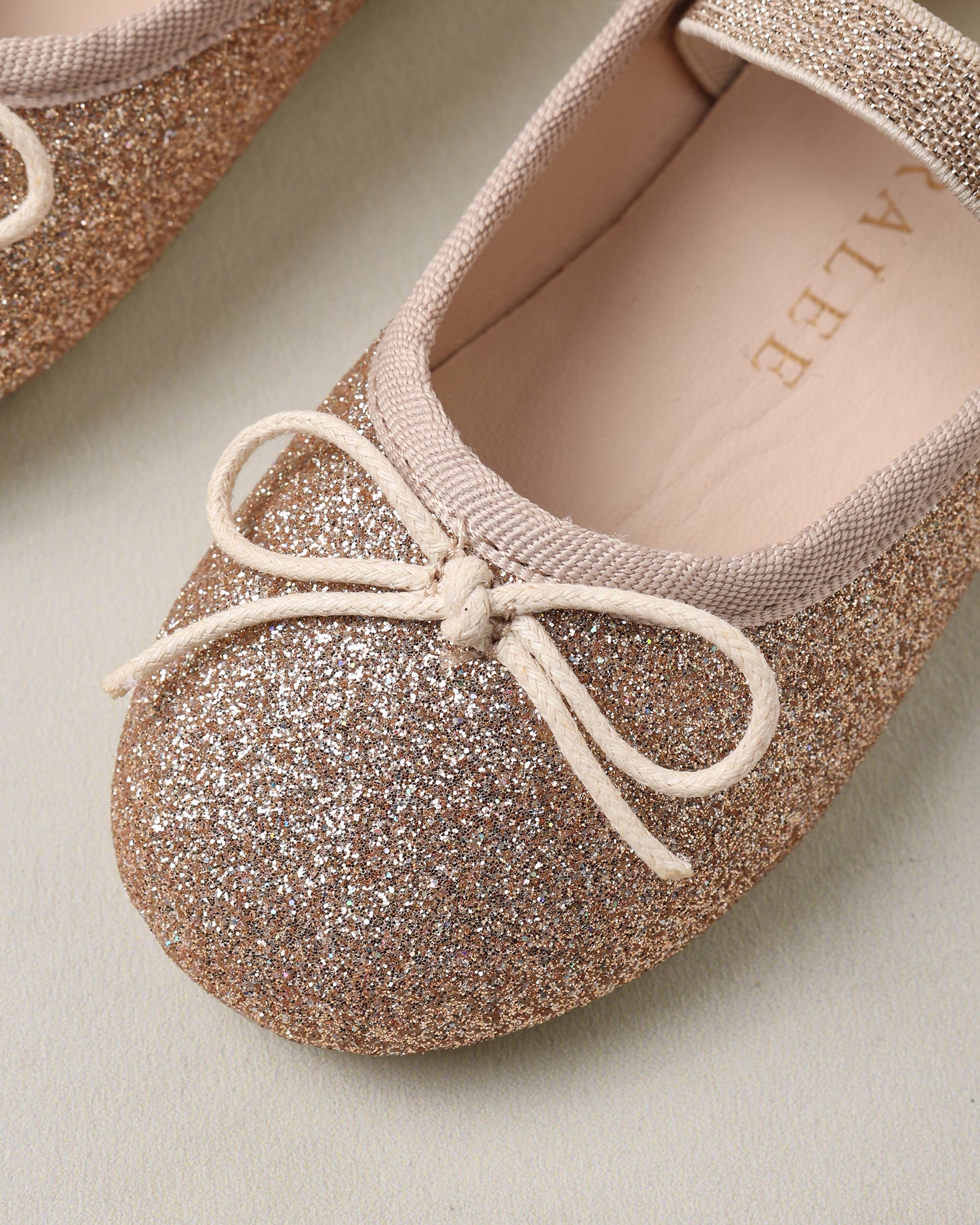 Ballet Flats Rose Gold Shimmer - Rylee + Cru | Kids Clothes | Trendy Baby Clothes | Modern Infant Outfits |