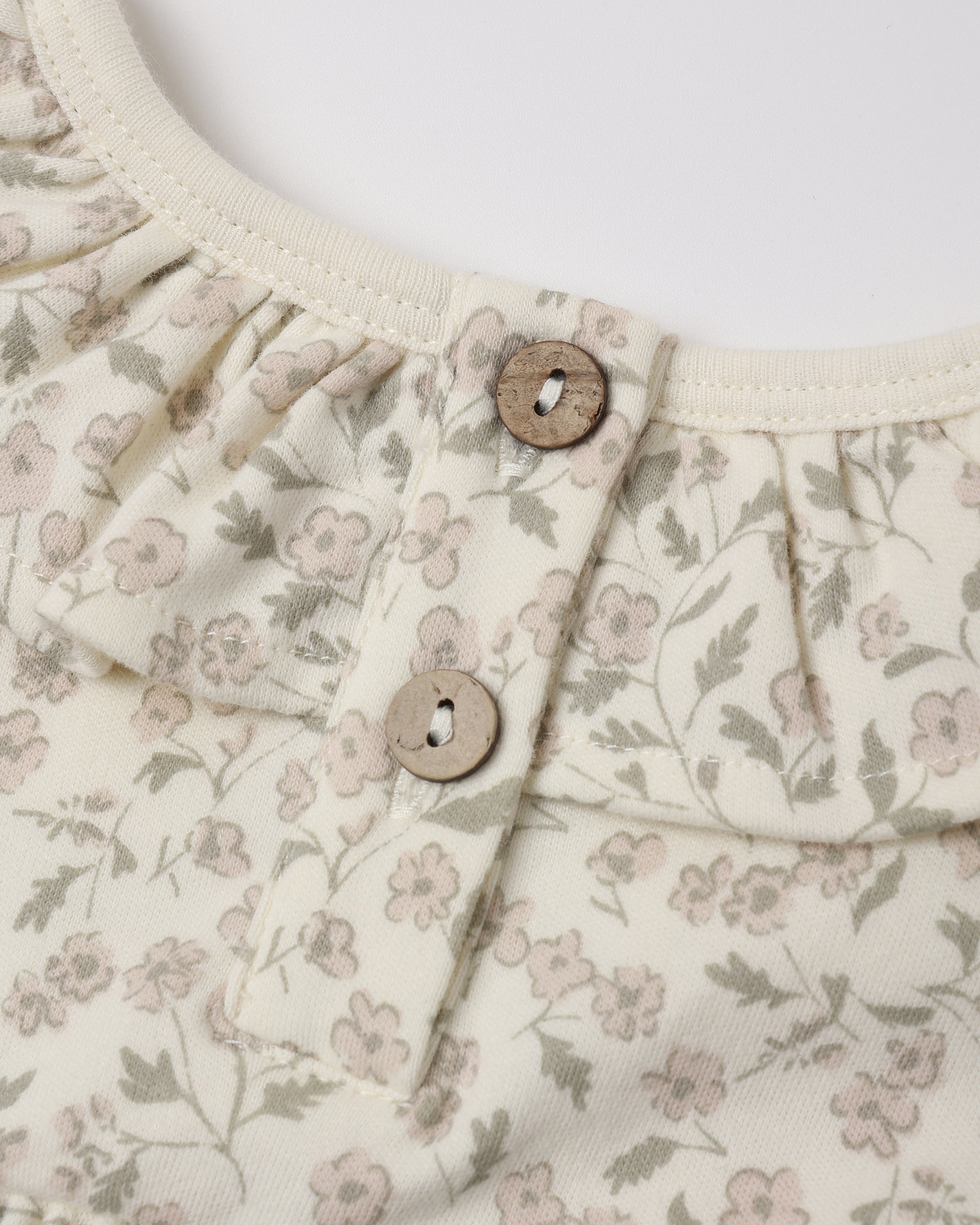 Ruffle Collar Jersey Dress Floret - Rylee + Cru | Kids Clothes | Trendy Baby Clothes | Modern Infant Outfits |