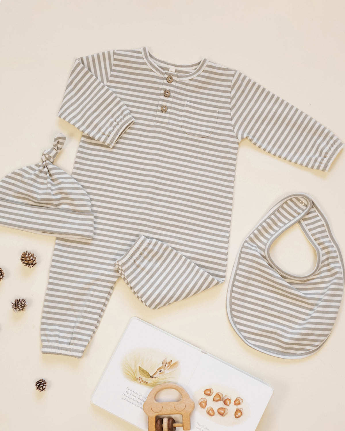 Knotted Baby Hat Laurel Stripe - Rylee + Cru | Kids Clothes | Trendy Baby Clothes | Modern Infant Outfits |