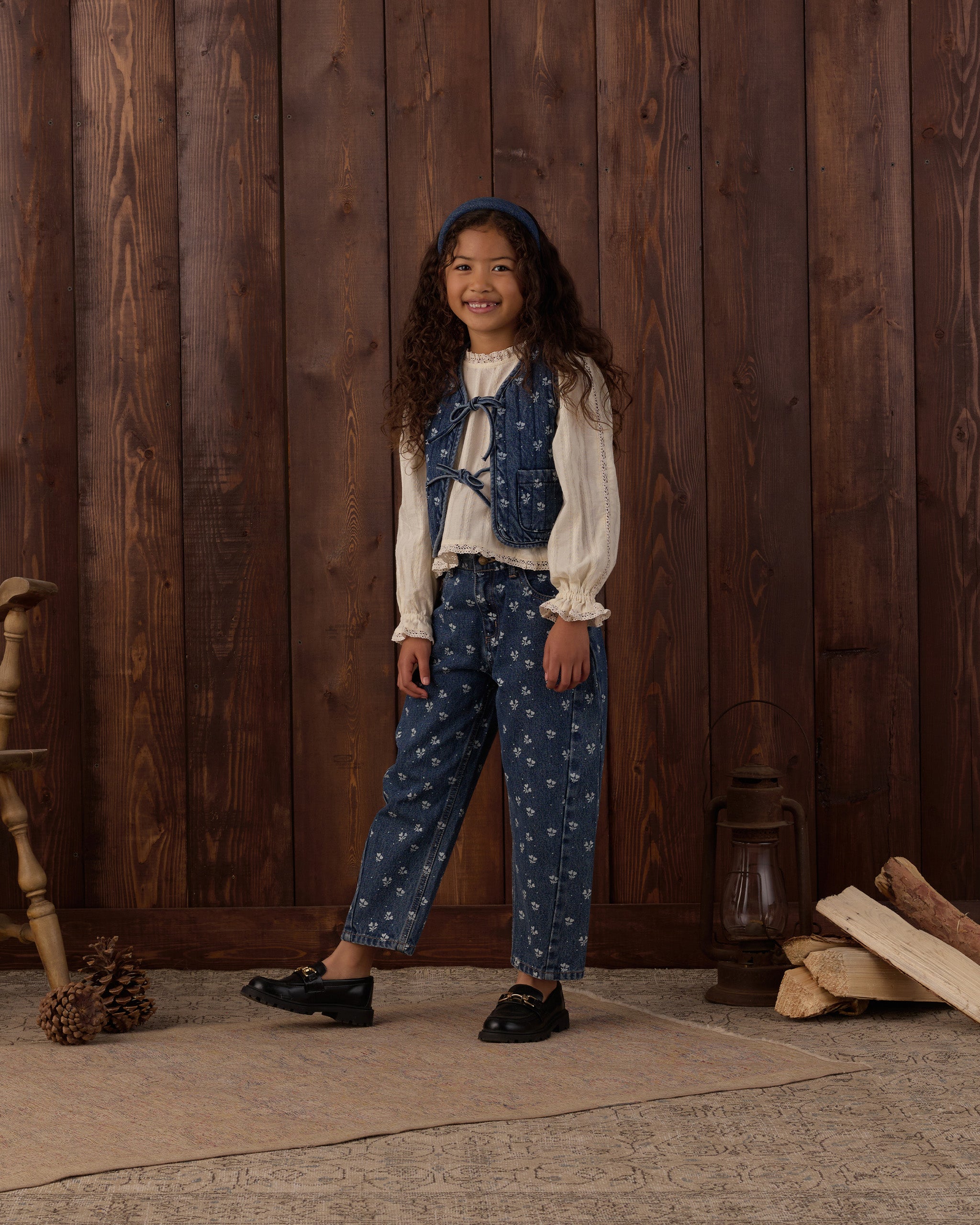 Cecile Blouse Natural - Rylee + Cru | Kids Clothes | Trendy Baby Clothes | Modern Infant Outfits |