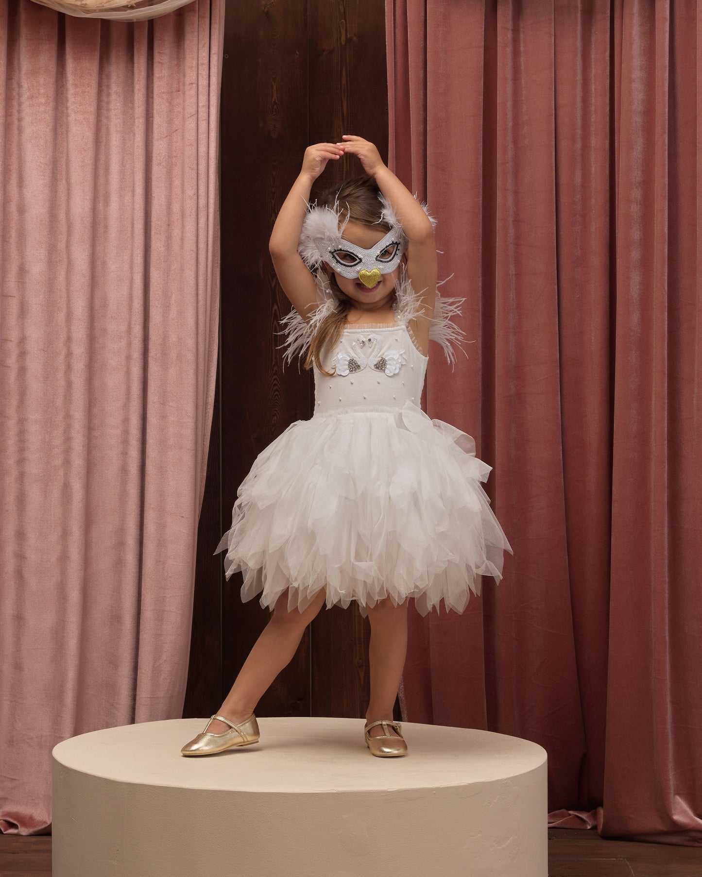 Swan Mask Ivory - Rylee + Cru | Kids Clothes | Trendy Baby Clothes | Modern Infant Outfits |