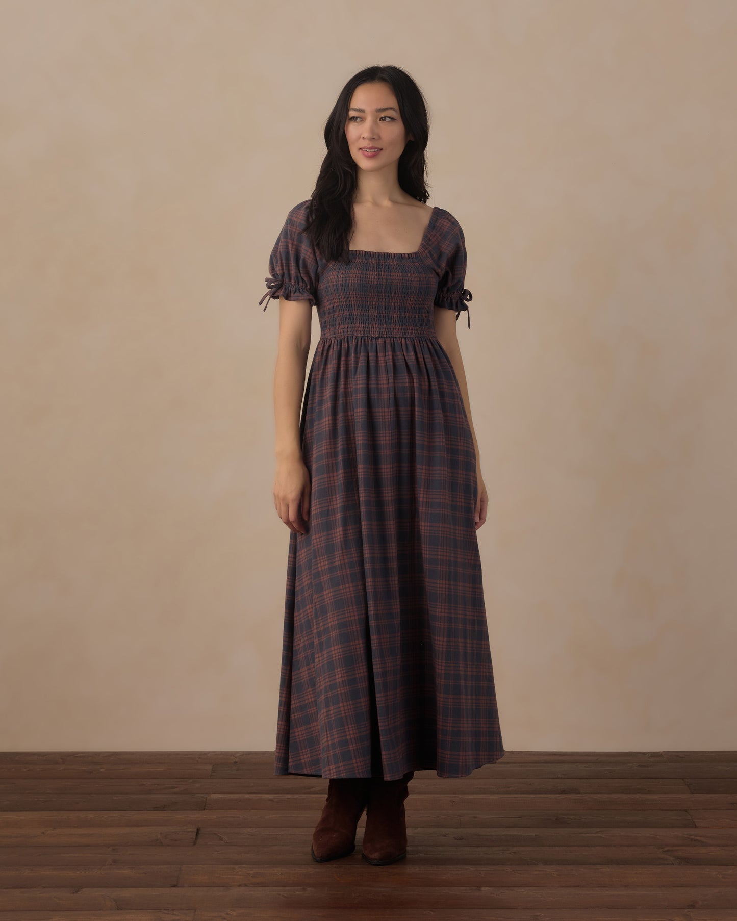 Women's Dallas Dress Midnight Plaid - Rylee + Cru | Kids Clothes | Trendy Baby Clothes | Modern Infant Outfits |