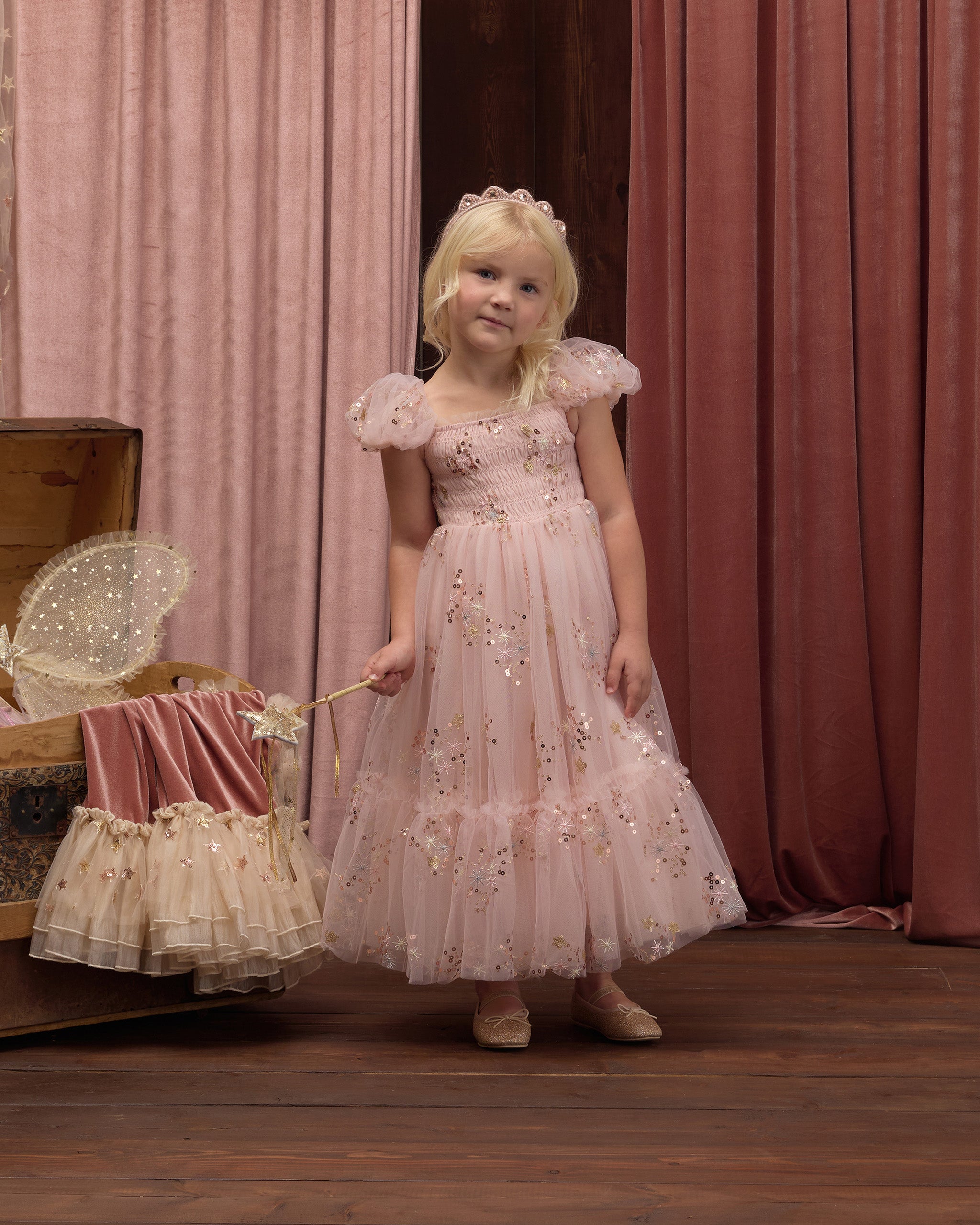 Clara Dress Pink - Rylee + Cru | Kids Clothes | Trendy Baby Clothes | Modern Infant Outfits |
