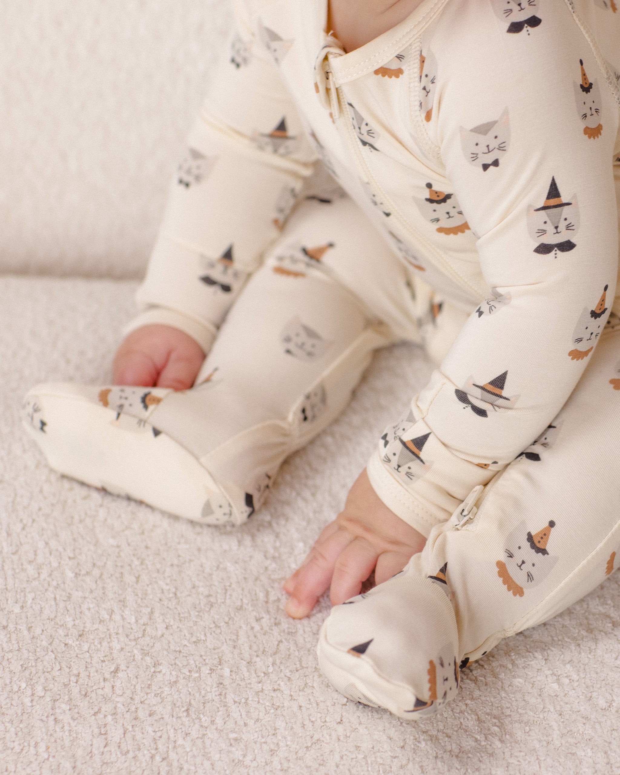Bamboo Zip Footie Costume Kittens - Rylee + Cru | Kids Clothes | Trendy Baby Clothes | Modern Infant Outfits |