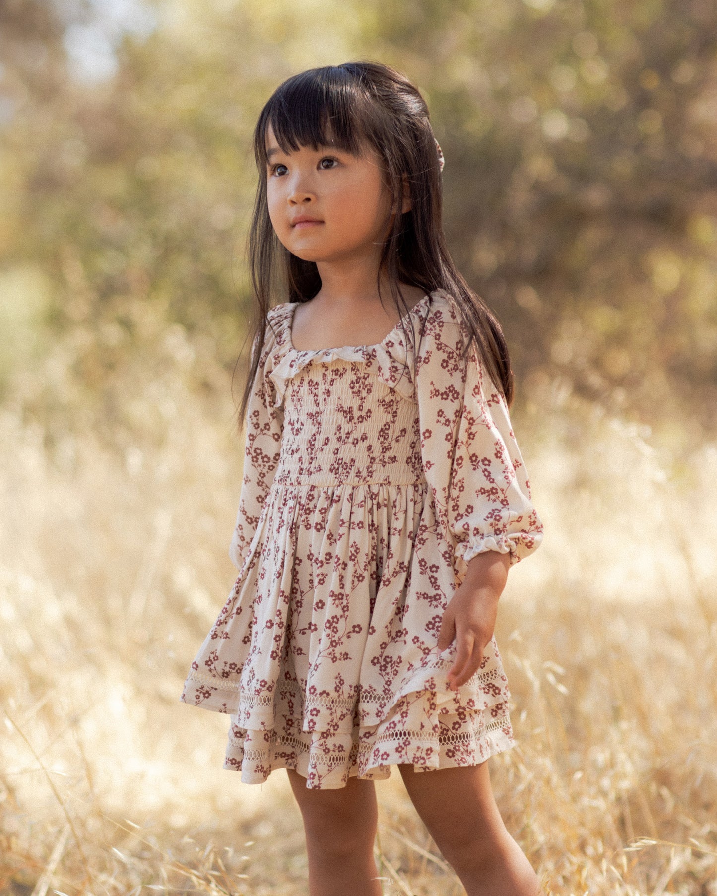 Everly Bow Floral Toile - Rylee + Cru | Kids Clothes | Trendy Baby Clothes | Modern Infant Outfits |