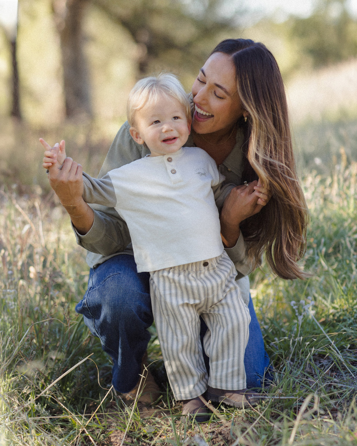 Long Sleeve Henley Tee Laurel - Rylee + Cru | Kids Clothes | Trendy Baby Clothes | Modern Infant Outfits |
