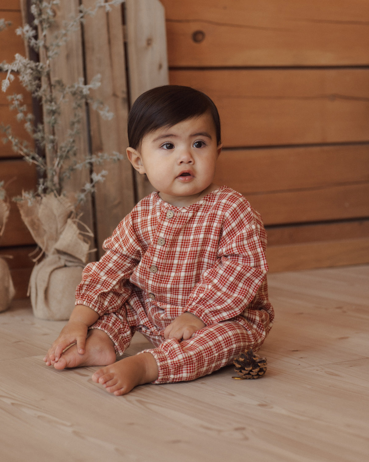 Relaxed Woven Jumpsuit Vintage Plaid - Rylee + Cru | Kids Clothes | Trendy Baby Clothes | Modern Infant Outfits |