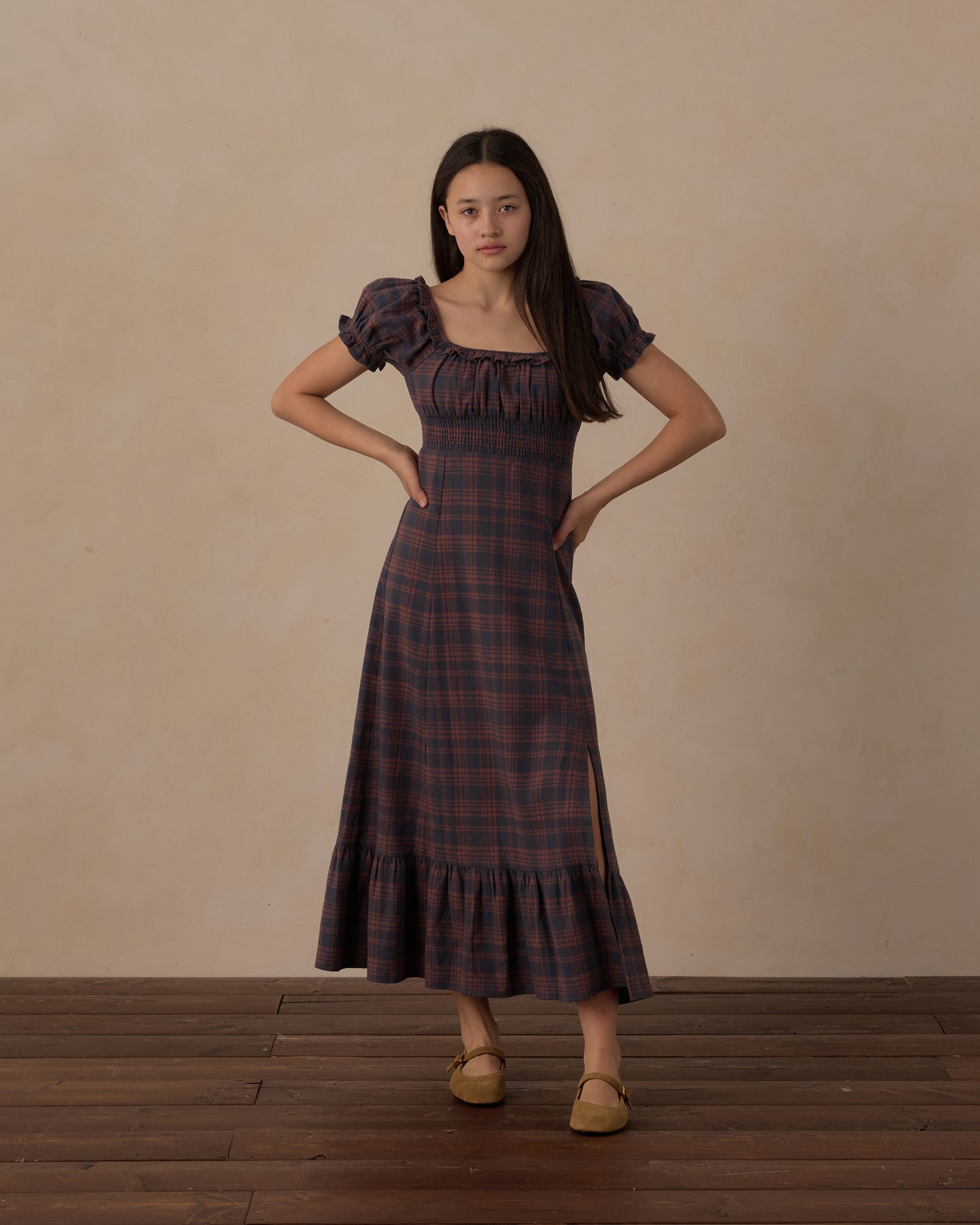 Teen Lana Dress Midnight Plaid - Rylee + Cru | Kids Clothes | Trendy Baby Clothes | Modern Infant Outfits |