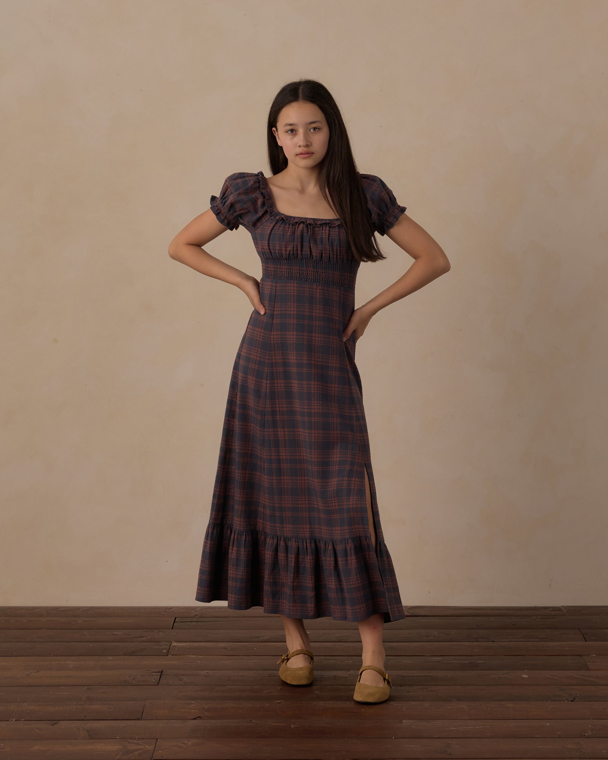 Teen Lana Dress Midnight Plaid - Rylee + Cru | Kids Clothes | Trendy Baby Clothes | Modern Infant Outfits |