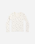 Ribbed Long Sleeve Natural Ditsy - Rylee + Cru | Kids Clothes | Trendy Baby Clothes | Modern Infant Outfits |