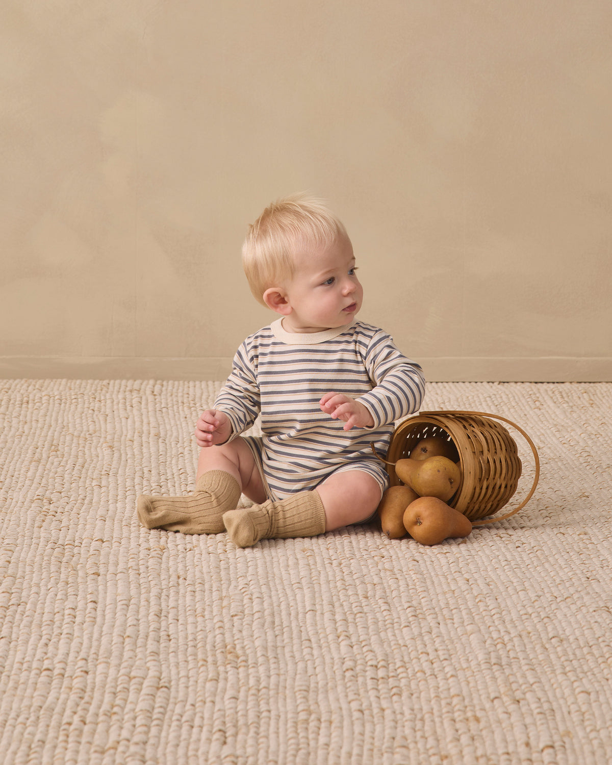 Long Sleeve Romper Vintage Stripe - Rylee + Cru | Kids Clothes | Trendy Baby Clothes | Modern Infant Outfits |
