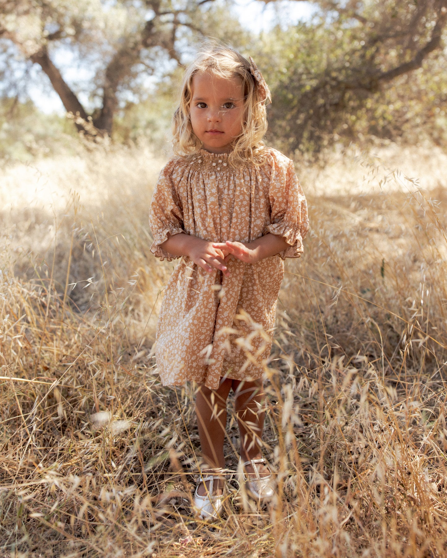 Maddie Dress Golden Meadow - Rylee + Cru | Kids Clothes | Trendy Baby Clothes | Modern Infant Outfits |