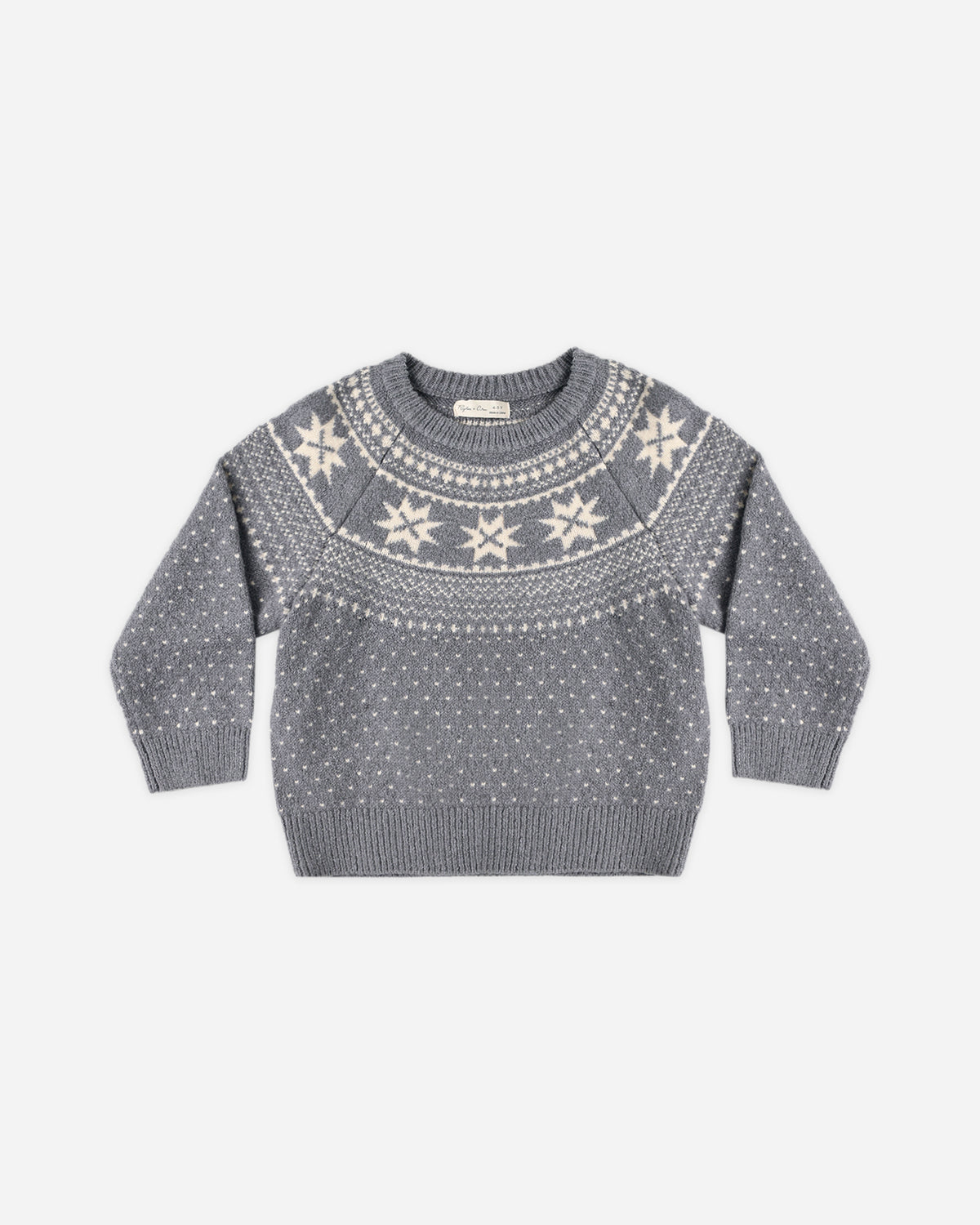 Fair Isle Sweater Slate - Rylee + Cru | Kids Clothes | Trendy Baby Clothes | Modern Infant Outfits |