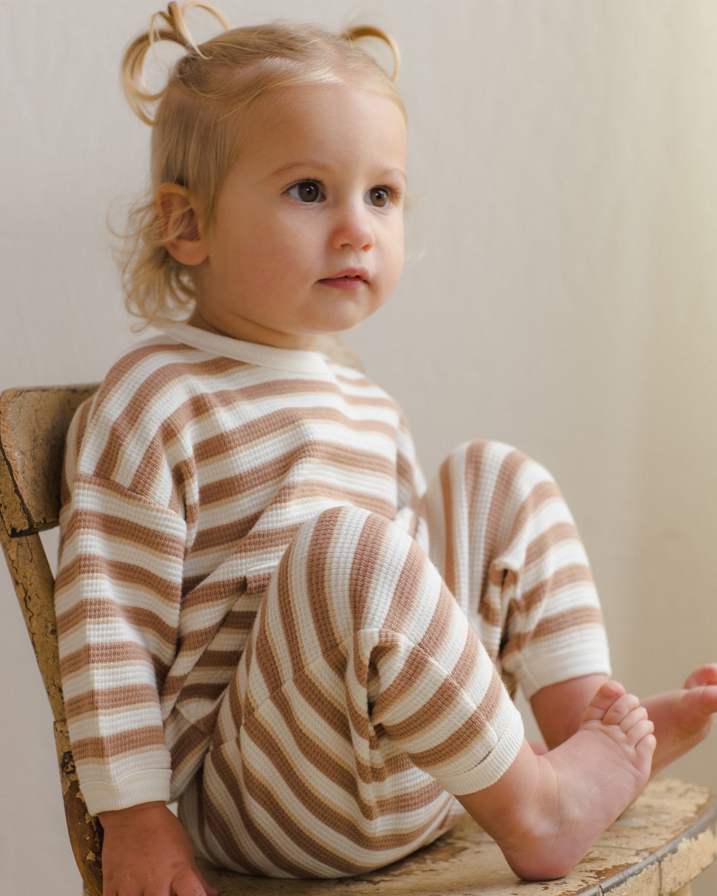 Waffle Slouch Set Spice Stripe - Rylee + Cru | Kids Clothes | Trendy Baby Clothes | Modern Infant Outfits |
