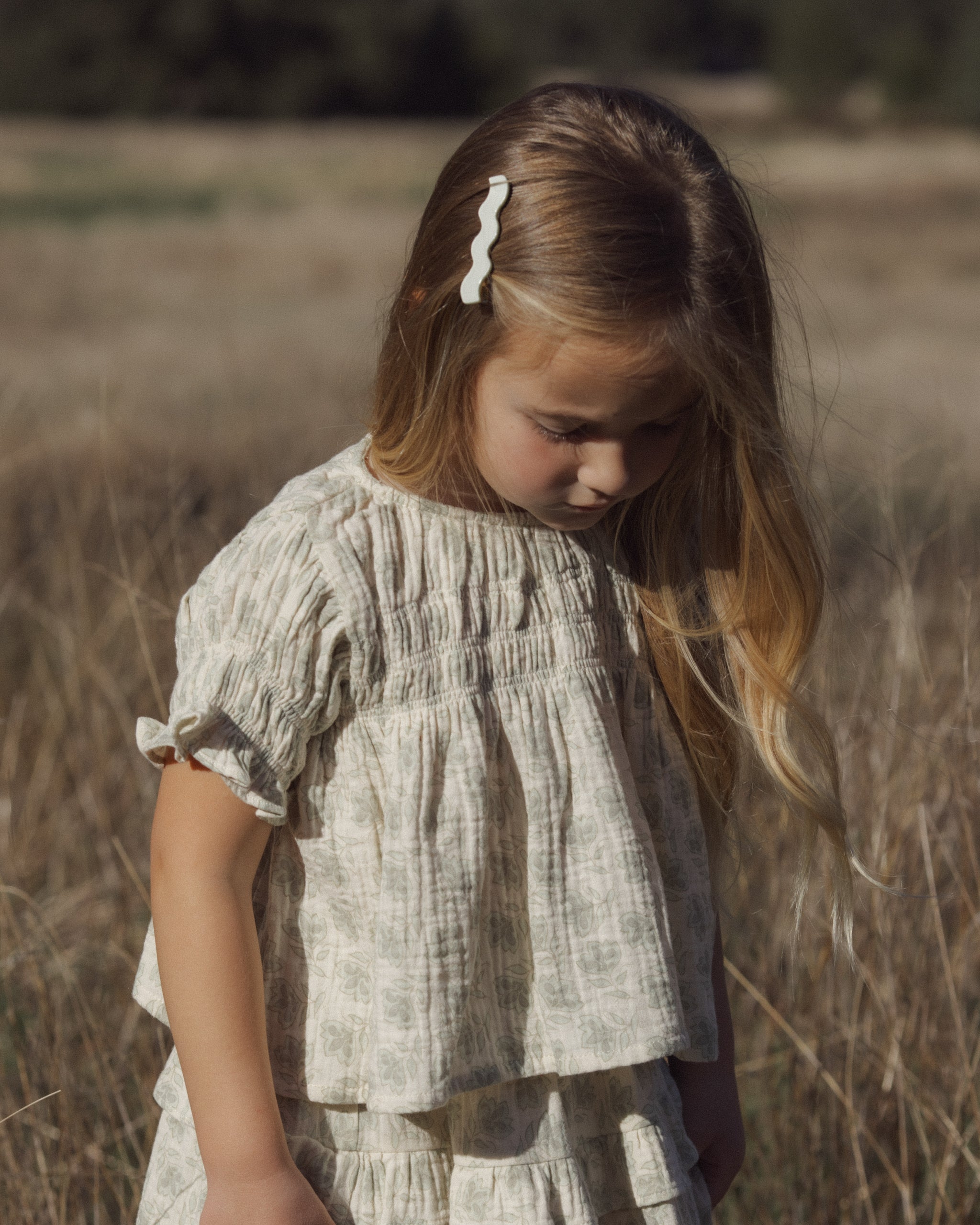 Colette Top Green Iris - Rylee + Cru | Kids Clothes | Trendy Baby Clothes | Modern Infant Outfits |