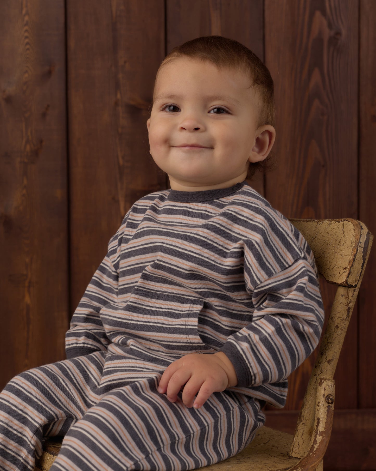 Relaxed Set Blue Stripe - Rylee + Cru | Kids Clothes | Trendy Baby Clothes | Modern Infant Outfits |