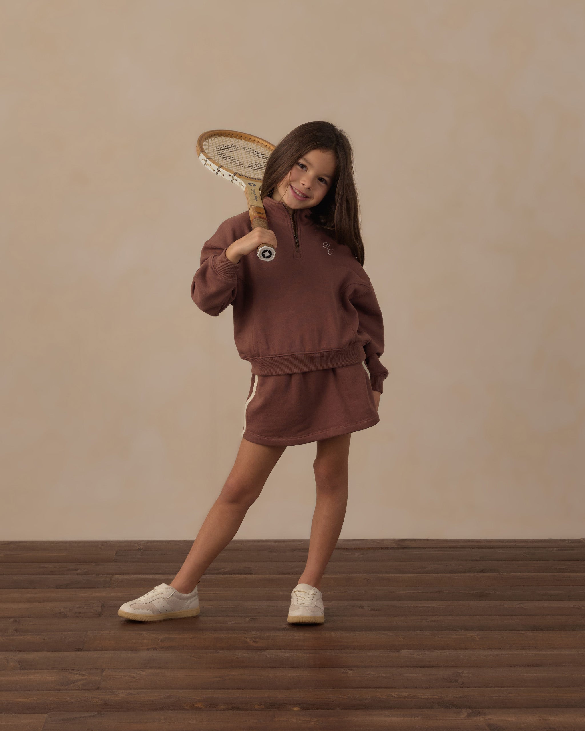 Half Zip Sweatshirt Mulberry - Rylee + Cru | Kids Clothes | Trendy Baby Clothes | Modern Infant Outfits |