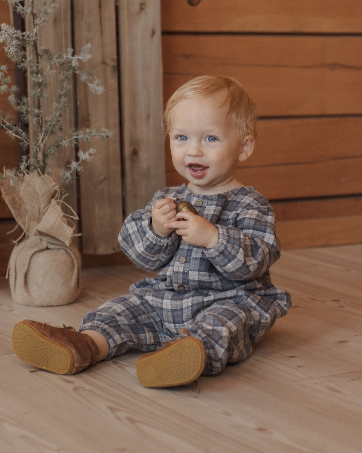 Relaxed Woven Jumpsuit Winter Plaid - Rylee + Cru | Kids Clothes | Trendy Baby Clothes | Modern Infant Outfits |