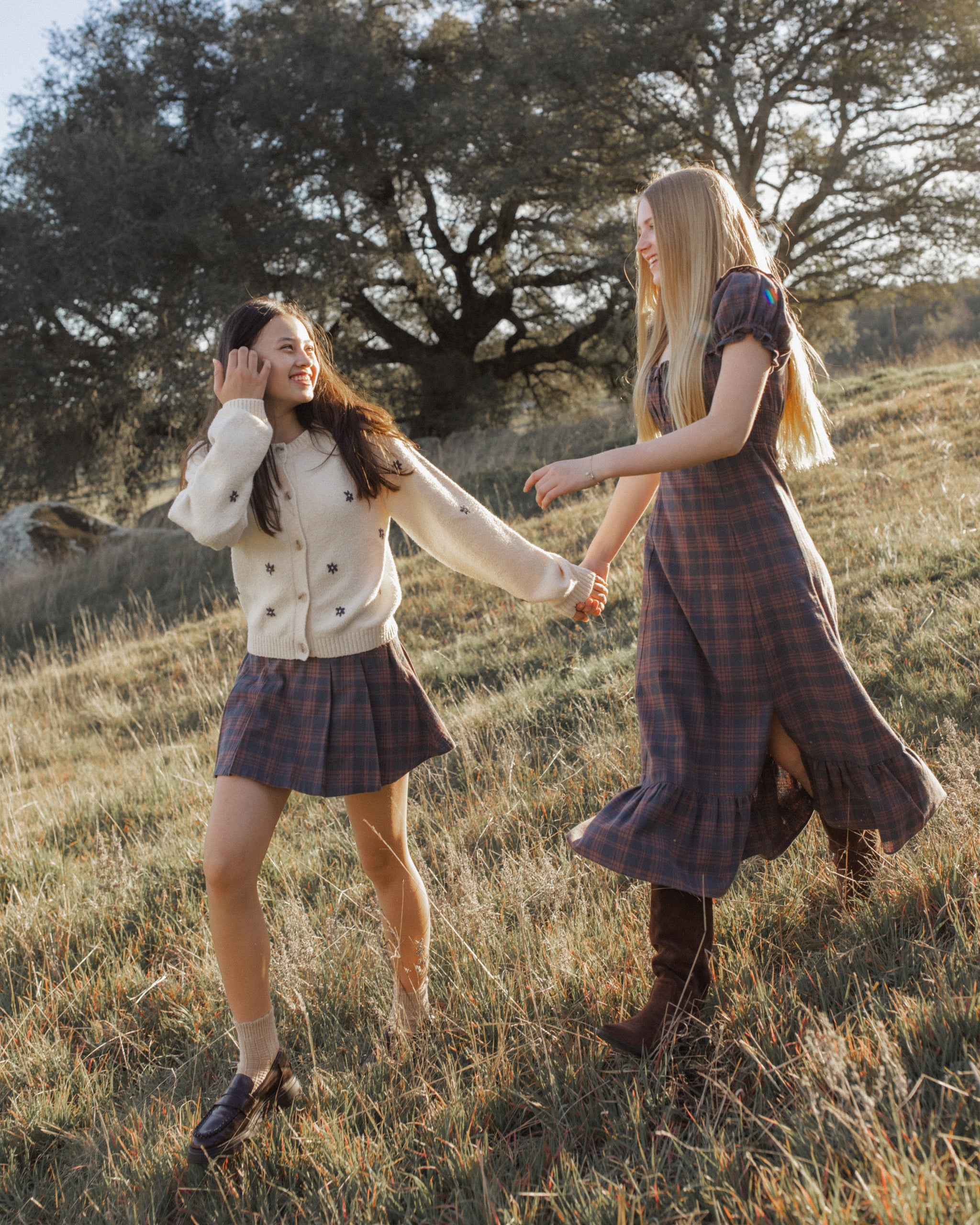 Teen Lana Dress Midnight Plaid - Rylee + Cru | Kids Clothes | Trendy Baby Clothes | Modern Infant Outfits |