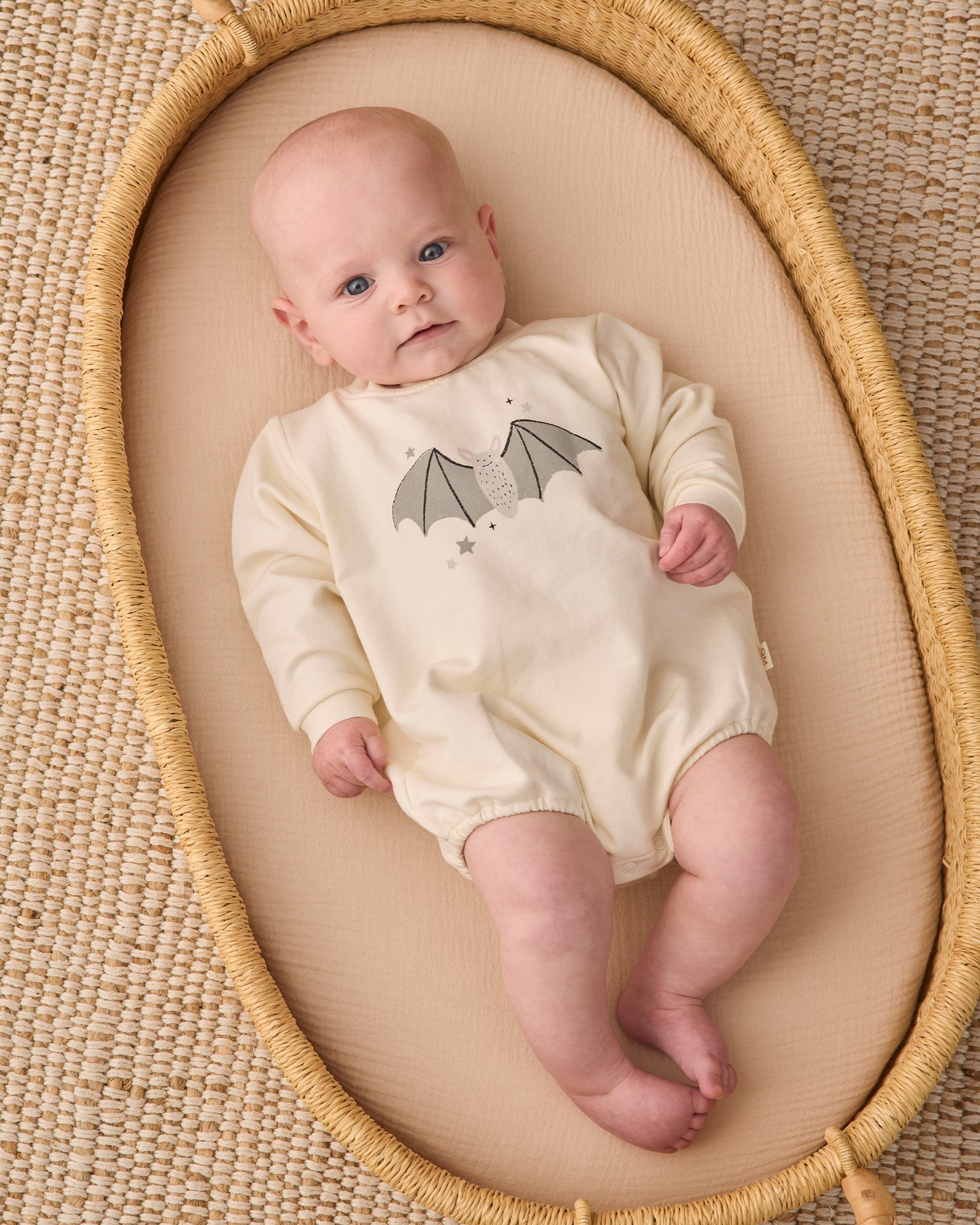 Crewneck Bubble Romper Baby Bat - Rylee + Cru | Kids Clothes | Trendy Baby Clothes | Modern Infant Outfits |