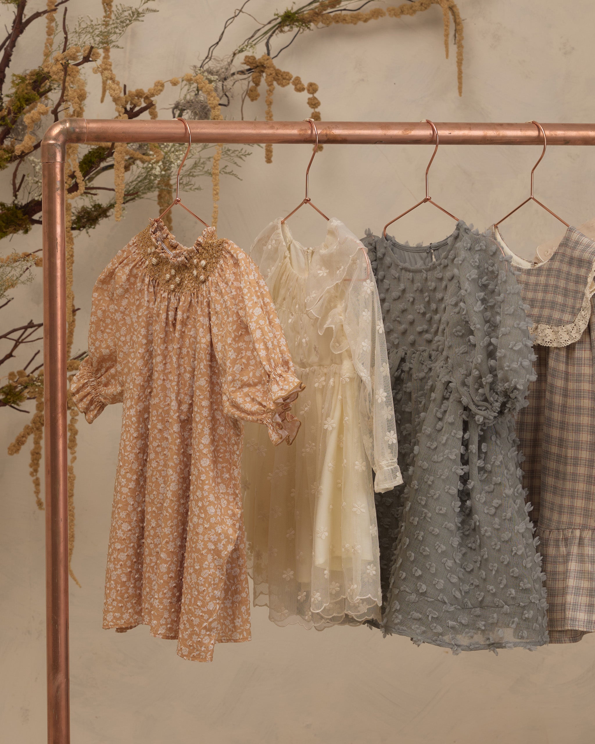 Celine Dress Embroidered Daisy - Rylee + Cru | Kids Clothes | Trendy Baby Clothes | Modern Infant Outfits |