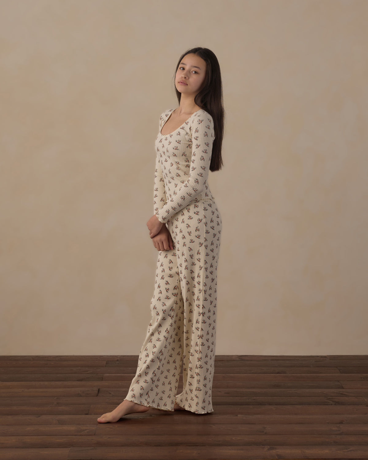 Teen Ribbed Lounge Set Ruby Bloom - Rylee + Cru | Kids Clothes | Trendy Baby Clothes | Modern Infant Outfits |