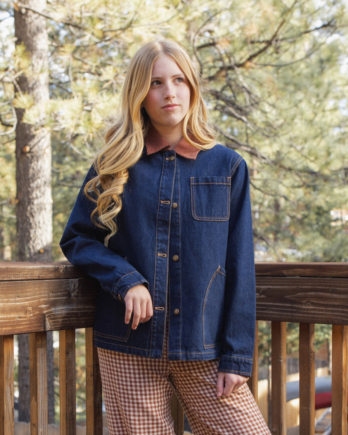 Teen Denim Barn Jacket Dark Indigo - Rylee + Cru | Kids Clothes | Trendy Baby Clothes | Modern Infant Outfits |