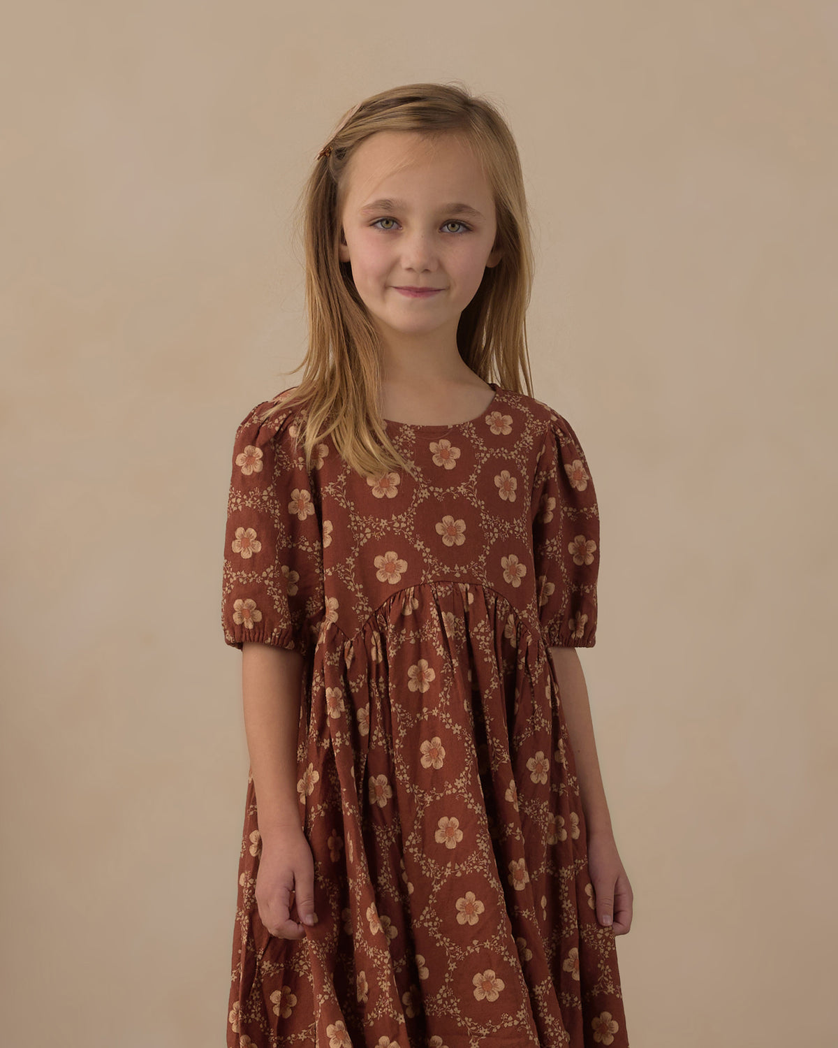 Rose Dress Brick Daisies - Rylee + Cru | Kids Clothes | Trendy Baby Clothes | Modern Infant Outfits |