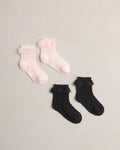 Ruffle Socks Black, Blush - Rylee + Cru | Kids Clothes | Trendy Baby Clothes | Modern Infant Outfits |