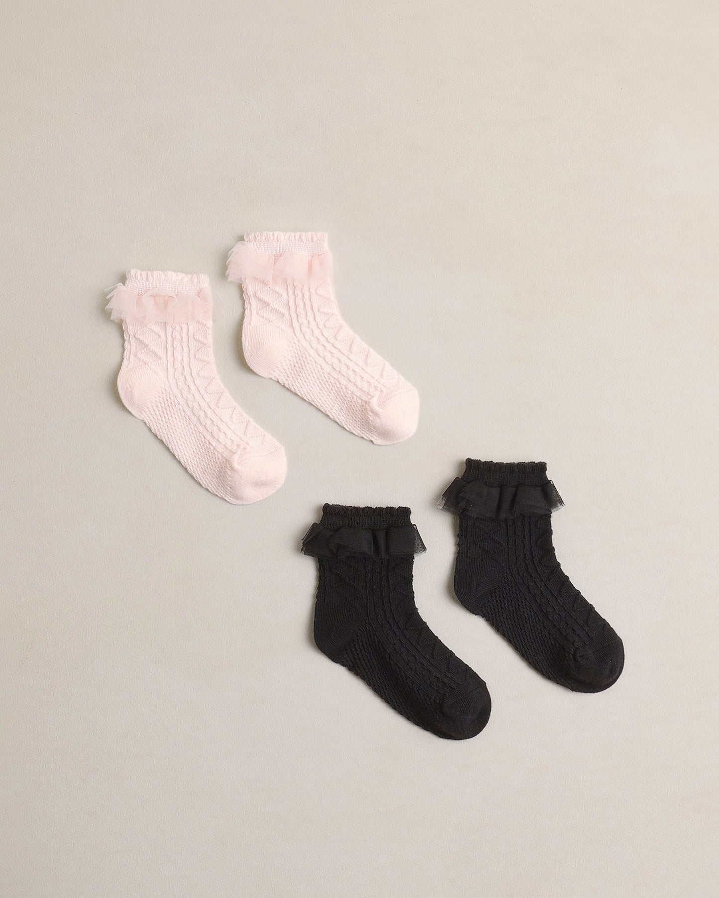 Ruffle Socks Black, Blush - Rylee + Cru | Kids Clothes | Trendy Baby Clothes | Modern Infant Outfits |