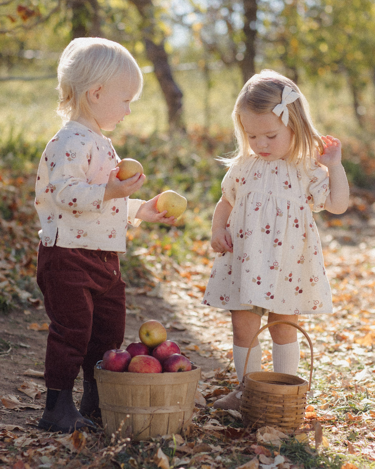 Bella Dress Apples - Rylee + Cru | Kids Clothes | Trendy Baby Clothes | Modern Infant Outfits |