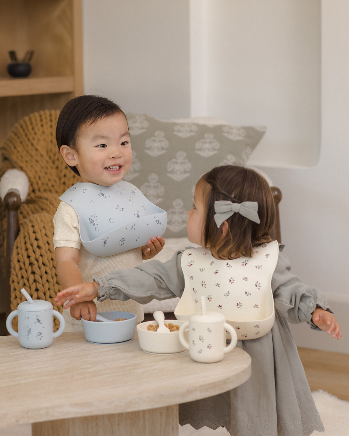 Feeding Kit Heart Ditsy - Rylee + Cru | Kids Clothes | Trendy Baby Clothes | Modern Infant Outfits |