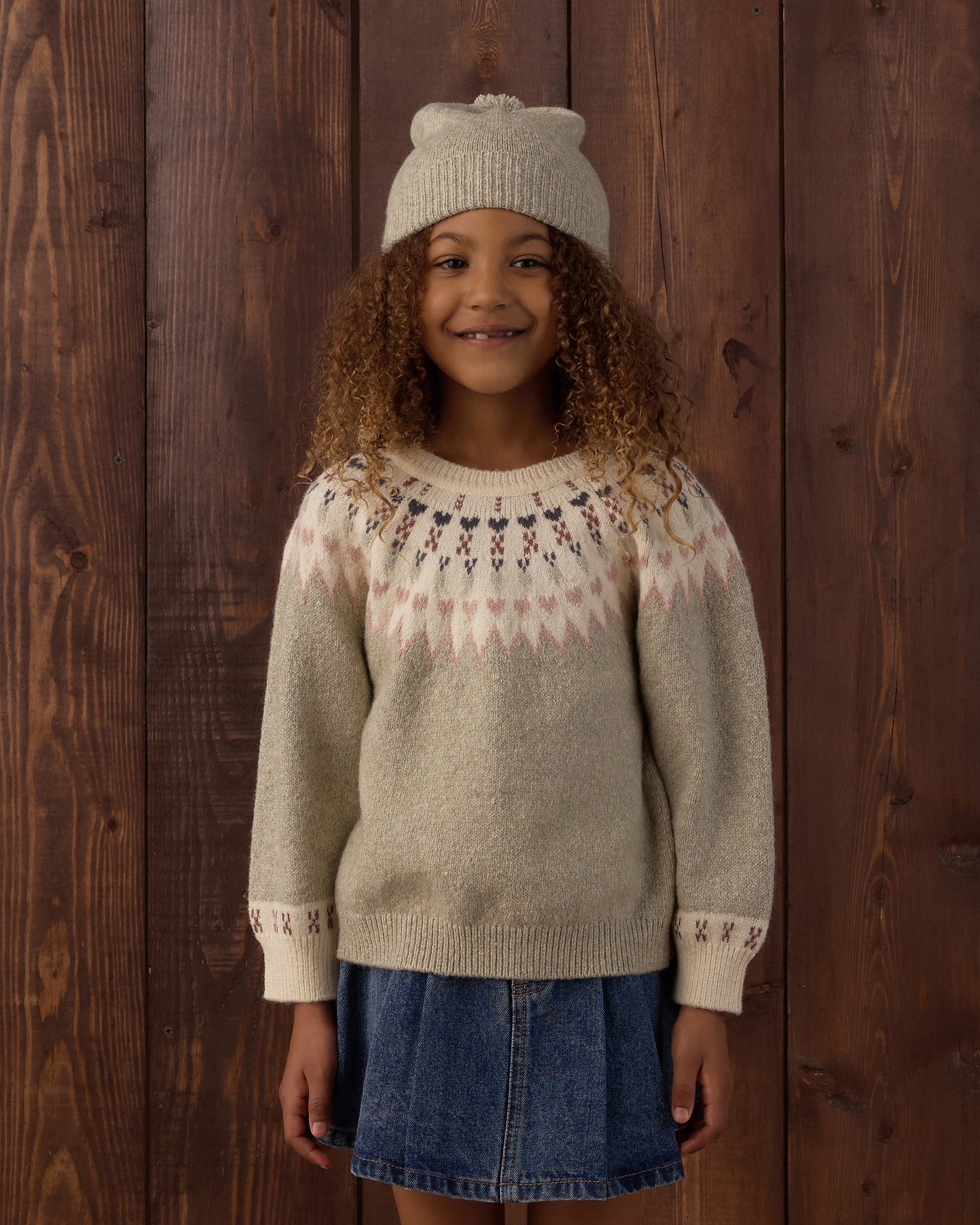 Fair Isle Sweater Sage - Rylee + Cru | Kids Clothes | Trendy Baby Clothes | Modern Infant Outfits |