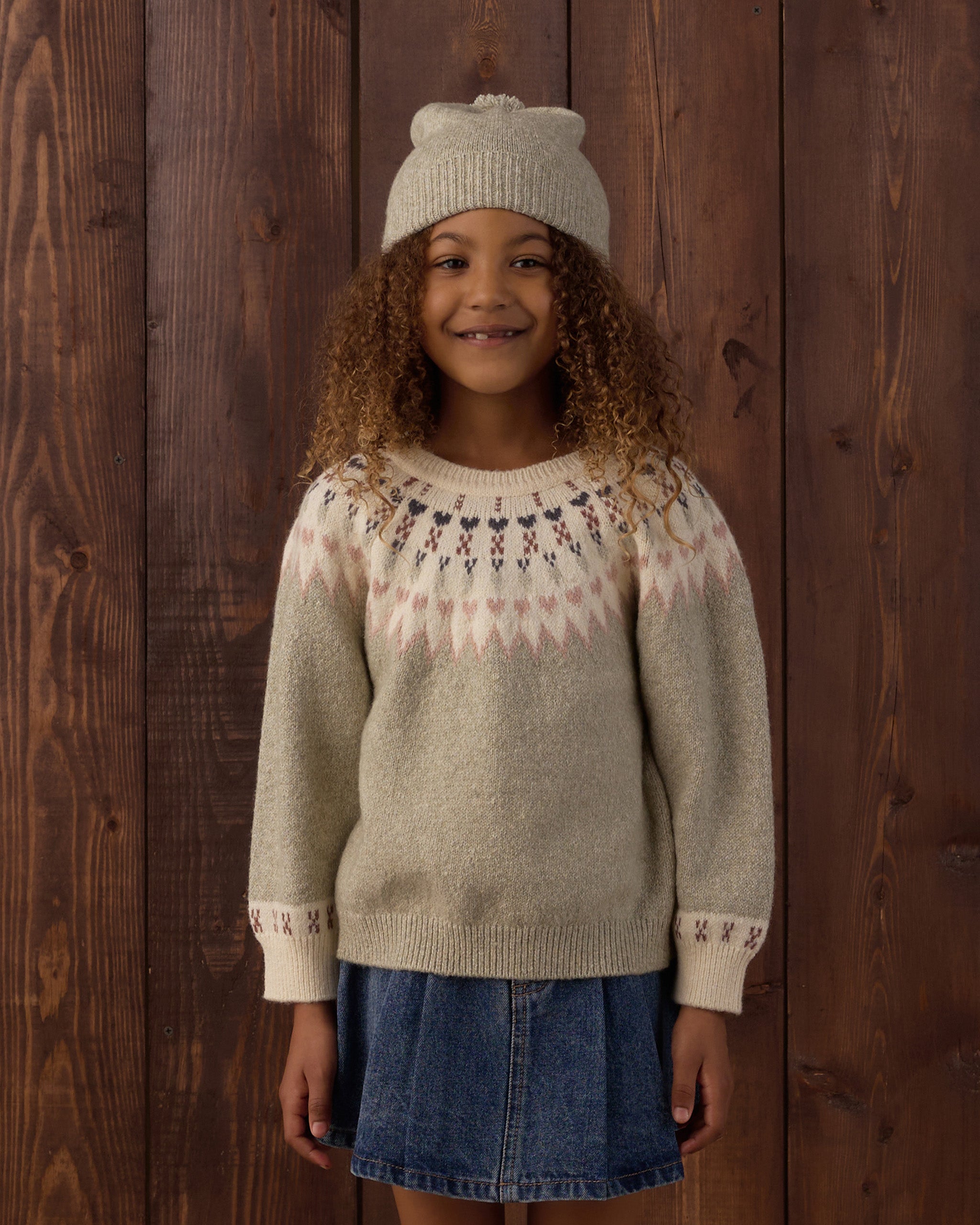 Fair Isle Sweater Sage - Rylee + Cru | Kids Clothes | Trendy Baby Clothes | Modern Infant Outfits |
