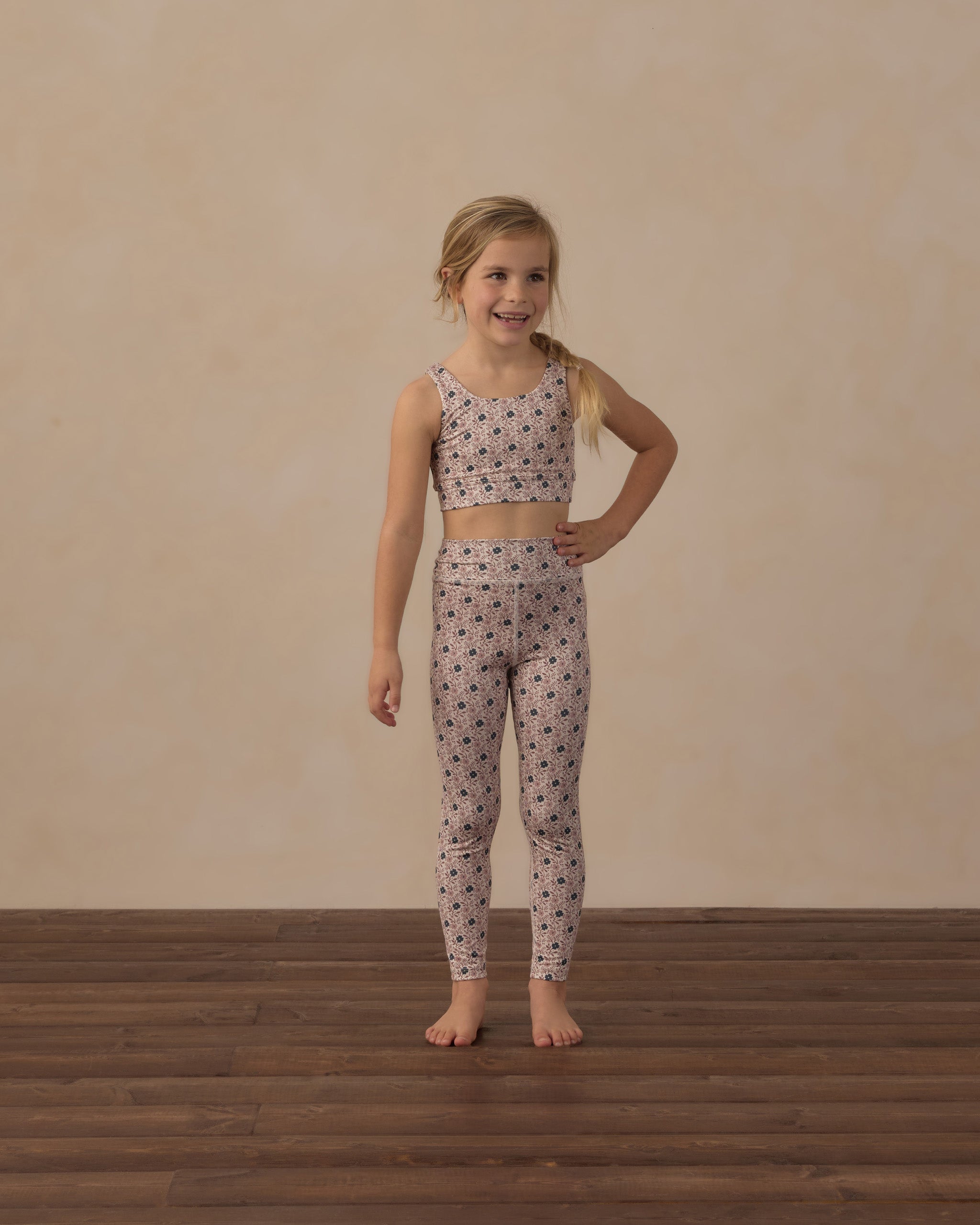 Swift Sports Bra Blue Primrose - Rylee + Cru | Kids Clothes | Trendy Baby Clothes | Modern Infant Outfits |